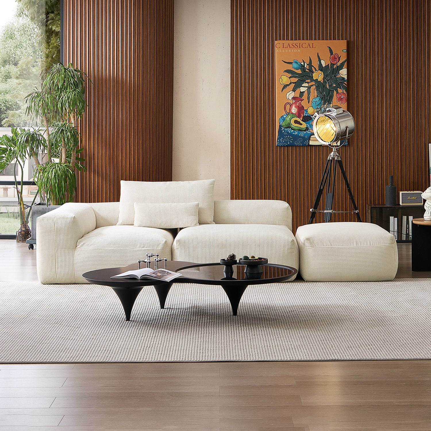 Modular Sofa - Mellow Half - Closed Sectional with Ottoman - MC - Mario Capasa