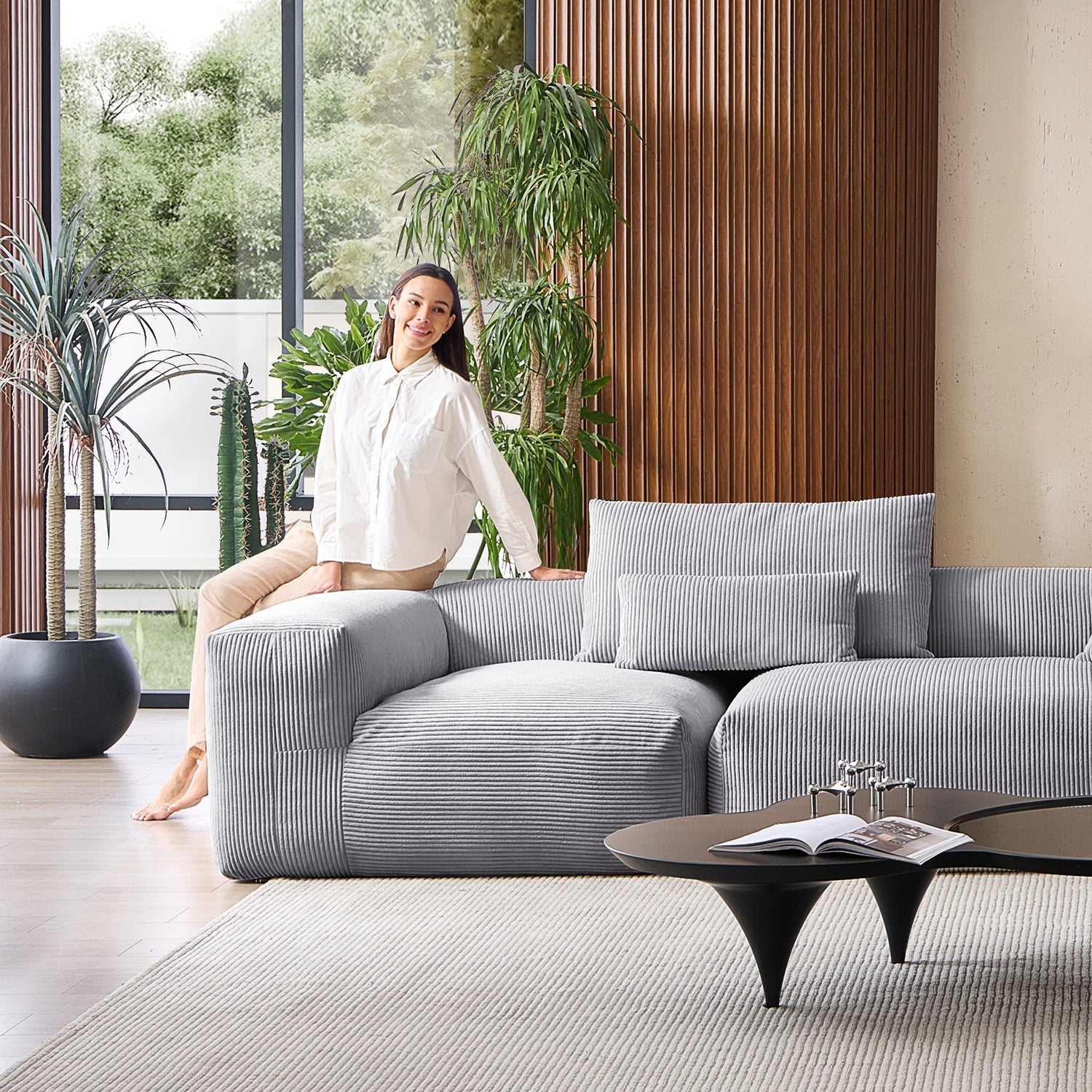 Modular Sofa - Mellow Half - Closed Sectional with Ottoman - MC - Mario Capasa