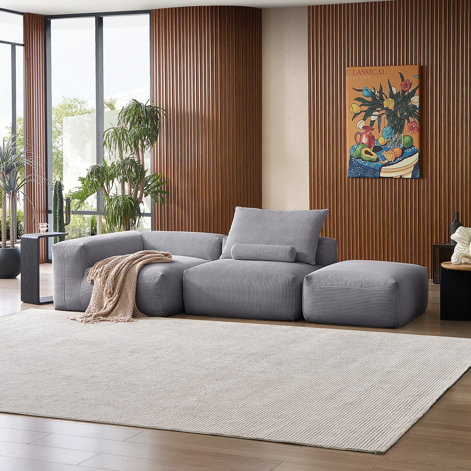Modular Sofa - Mellow Half - Closed Sectional with Ottoman - MC - Mario Capasa