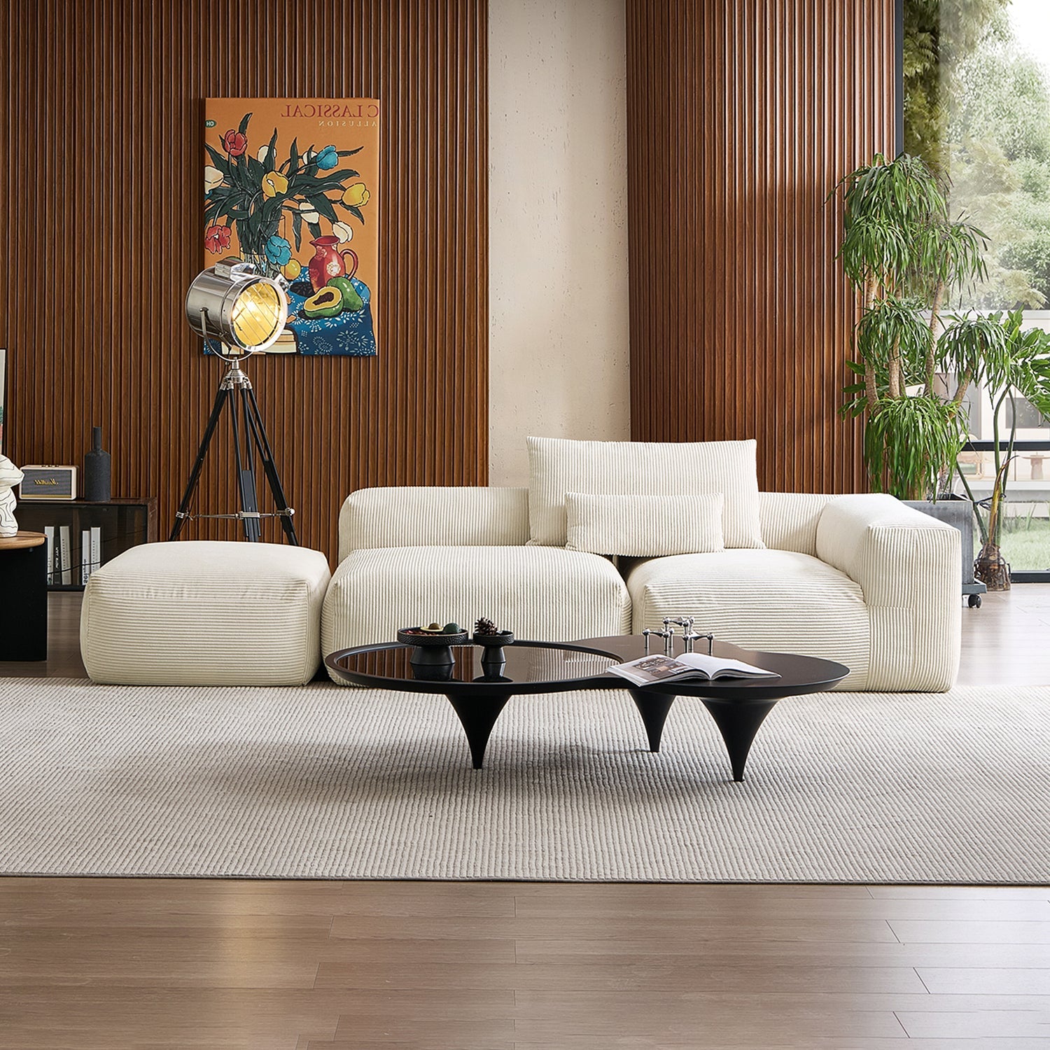 Modular Sofa - Mellow Half - Closed Sectional with Ottoman - MC - Mario Capasa