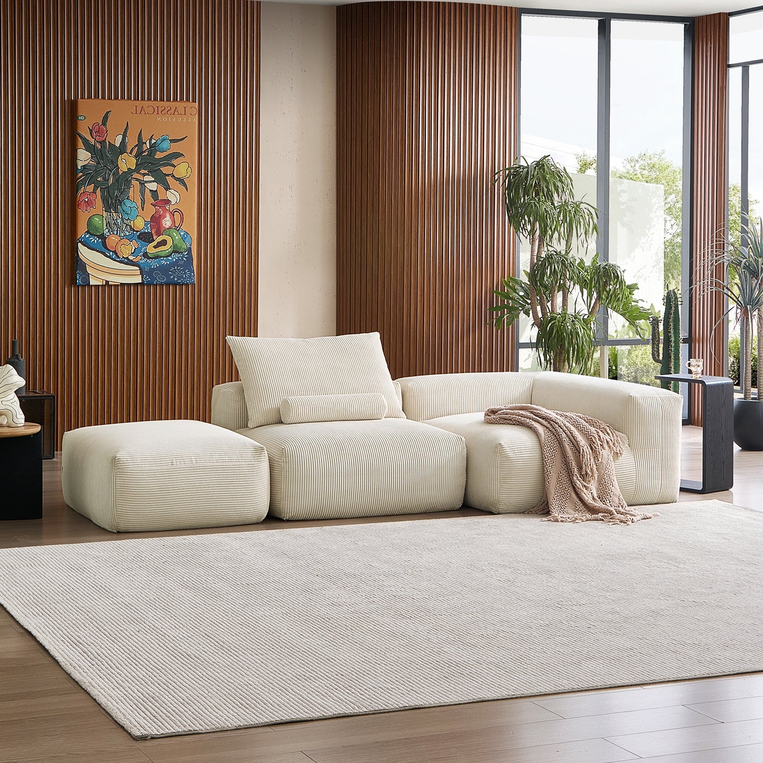 Modular Sofa - Mellow Half - Closed Sectional with Ottoman - MC - Mario Capasa