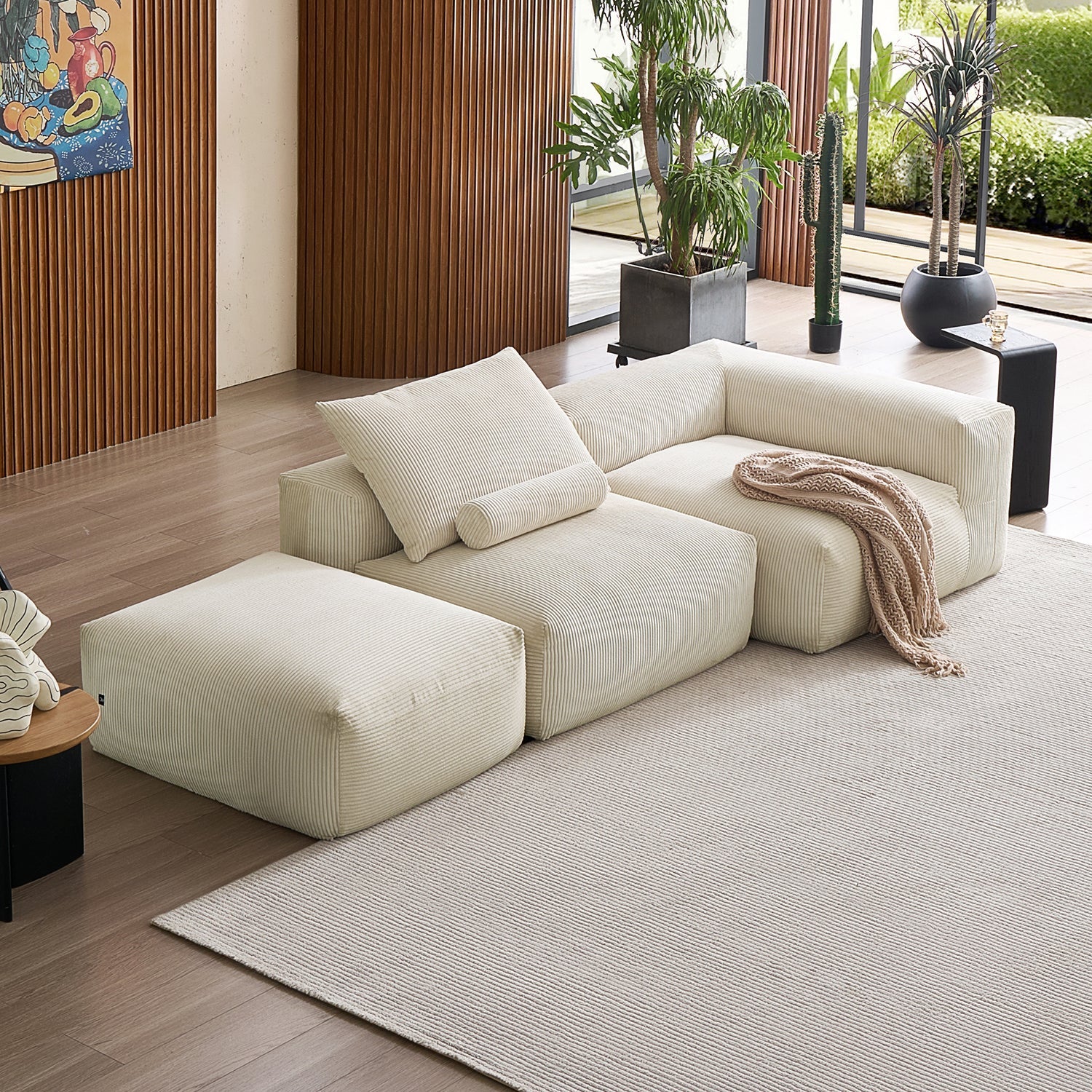Modular Sofa - Mellow Half - Closed Sectional with Ottoman - MC - Mario Capasa