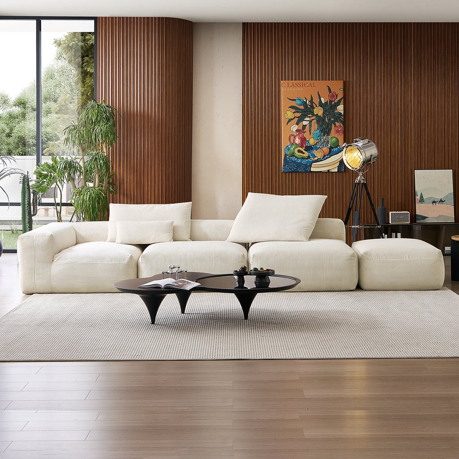 Modular Sofa - Mellow Half - Closed Sectional with Ottoman - MC - Mario Capasa