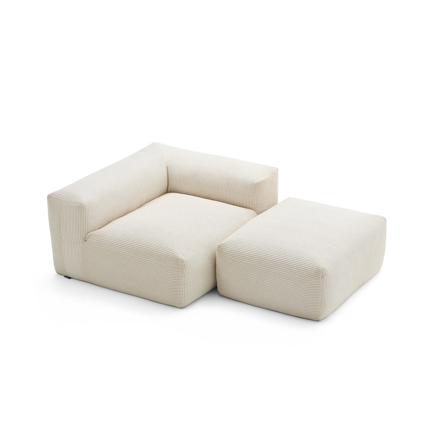 Modular Sofa - Mellow Half - Closed Sectional with Ottoman - MC - Mario Capasa
