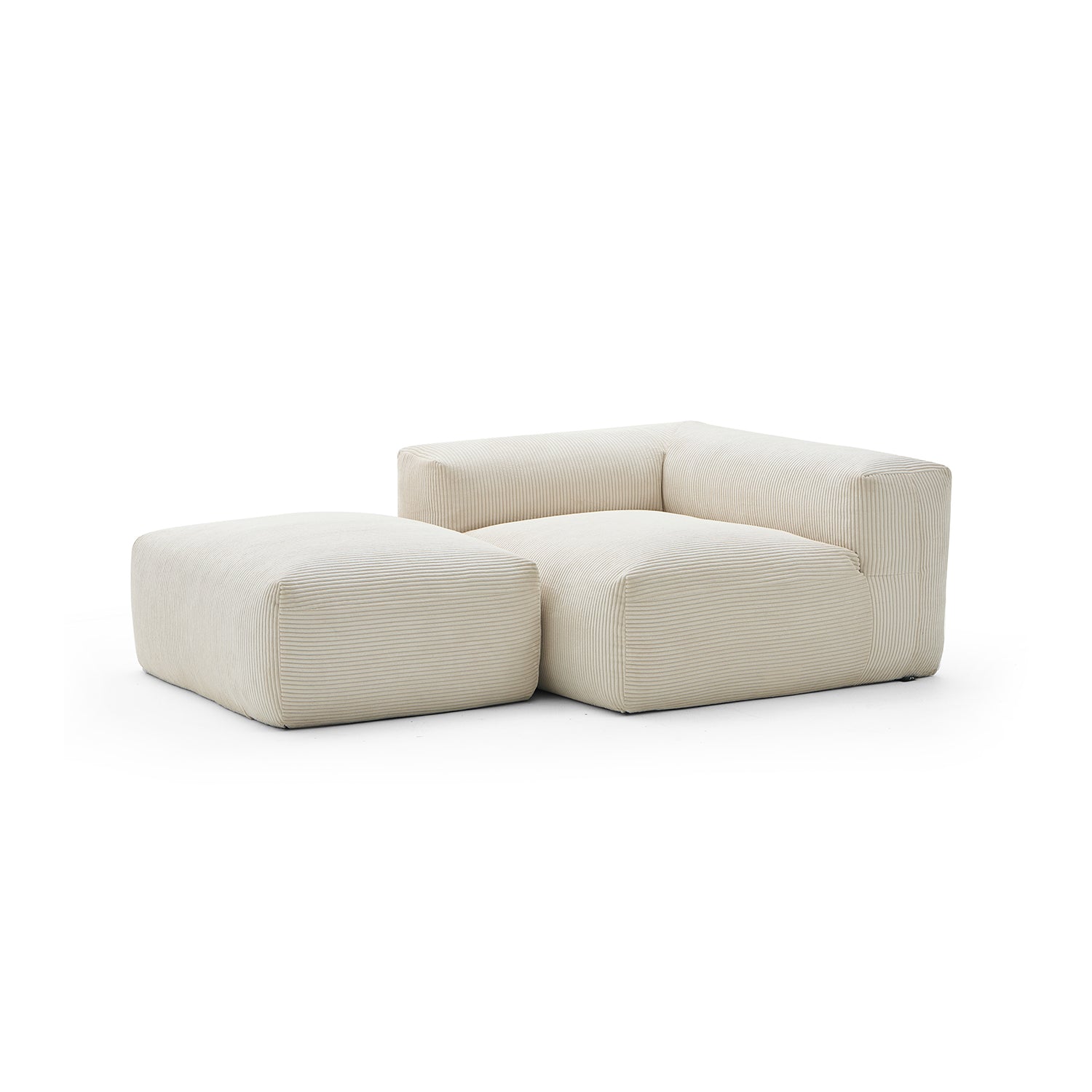 Modular Sofa - Mellow Half - Closed Sectional with Ottoman - MC - Mario Capasa