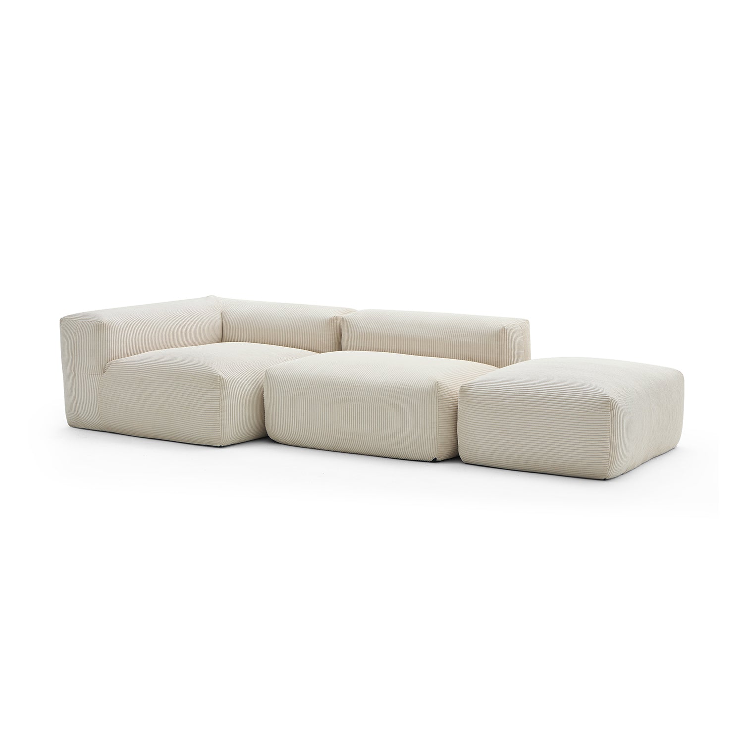 Modular Sofa - Mellow Half - Closed Sectional with Ottoman - MC - Mario Capasa