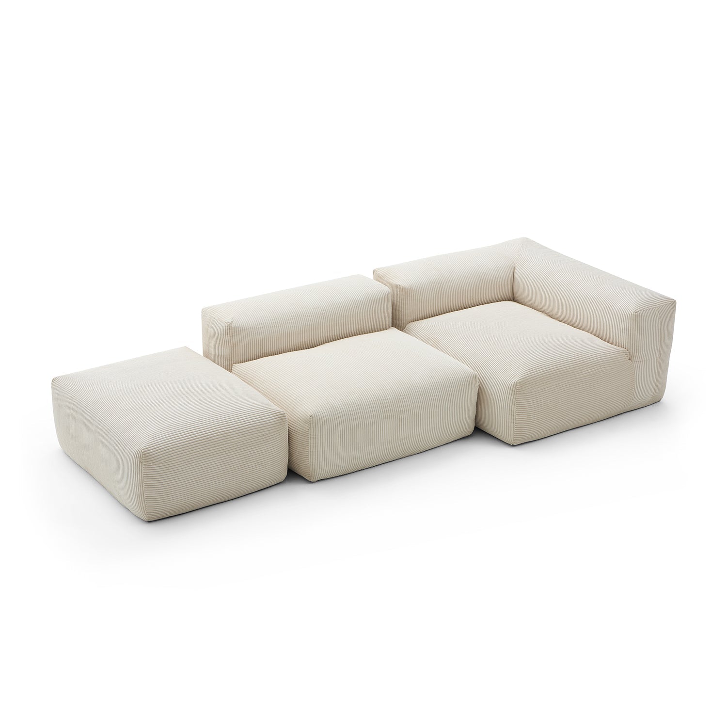Modular Sofa - Mellow Half - Closed Sectional with Ottoman - MC - Mario Capasa