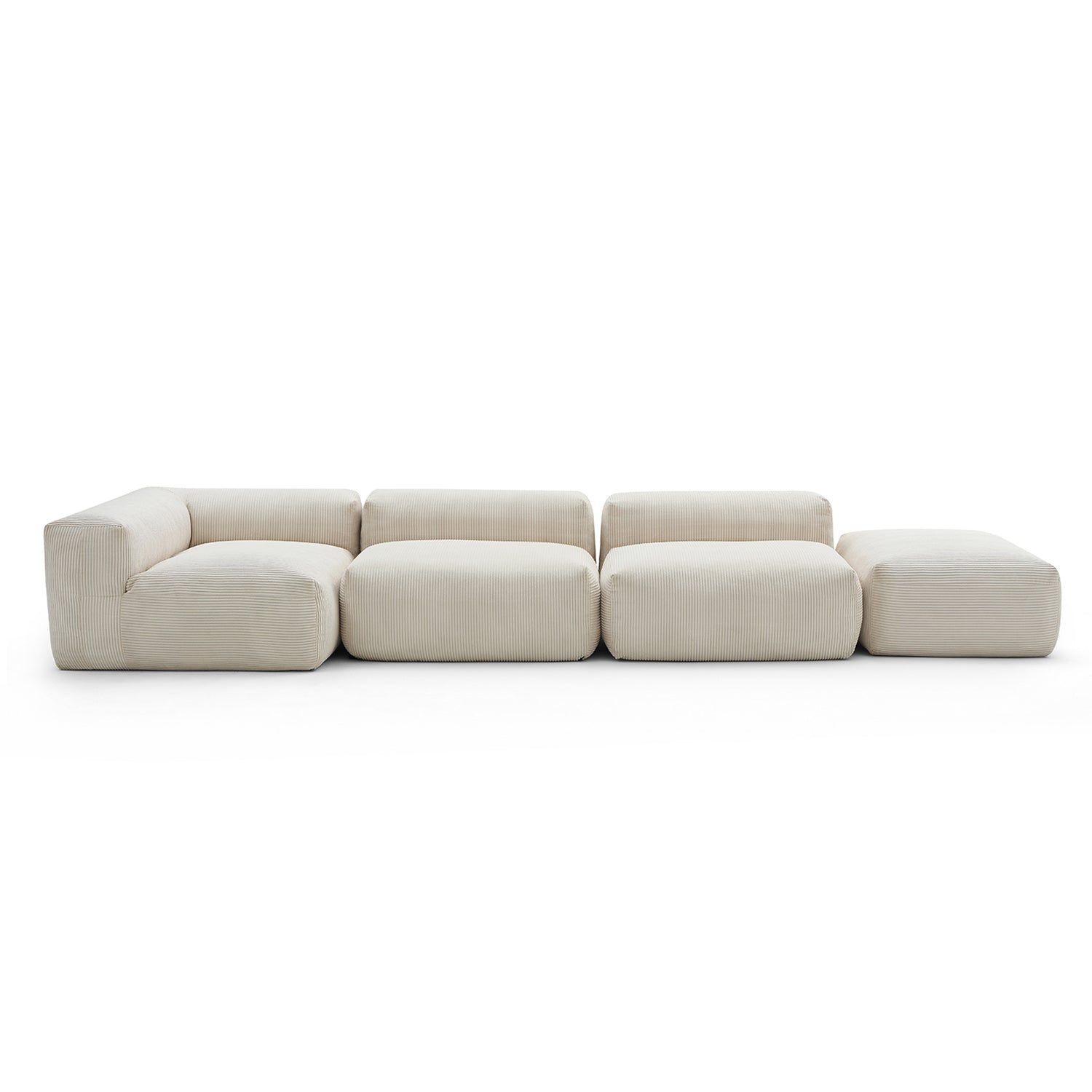 Modular Sofa - Mellow Half - Closed Sectional with Ottoman - MC - Mario Capasa