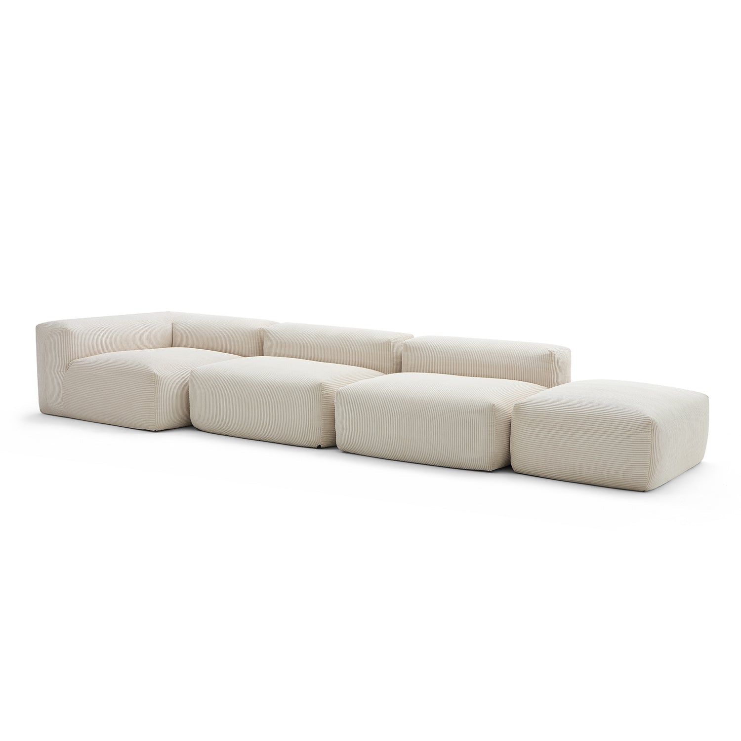 Modular Sofa - Mellow Half - Closed Sectional with Ottoman - MC - Mario Capasa
