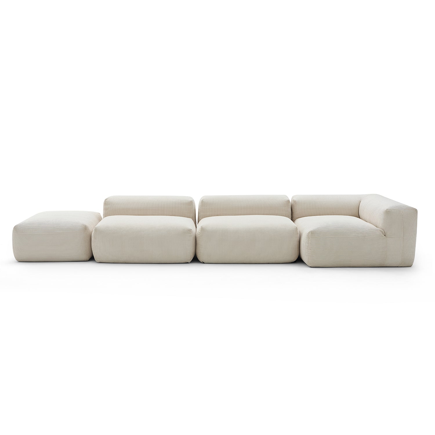 Modular Sofa - Mellow Half - Closed Sectional with Ottoman - MC - Mario Capasa