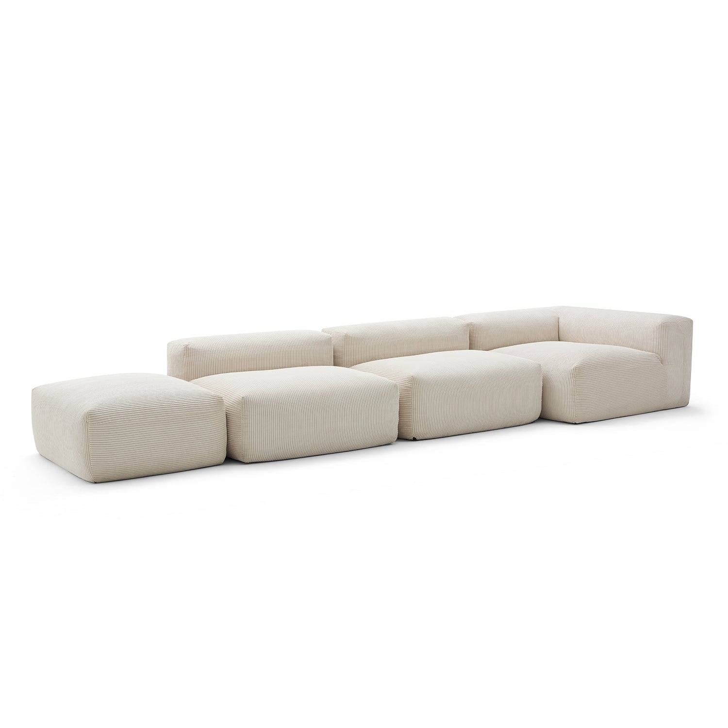 Modular Sofa - Mellow Half - Closed Sectional with Ottoman - MC - Mario Capasa