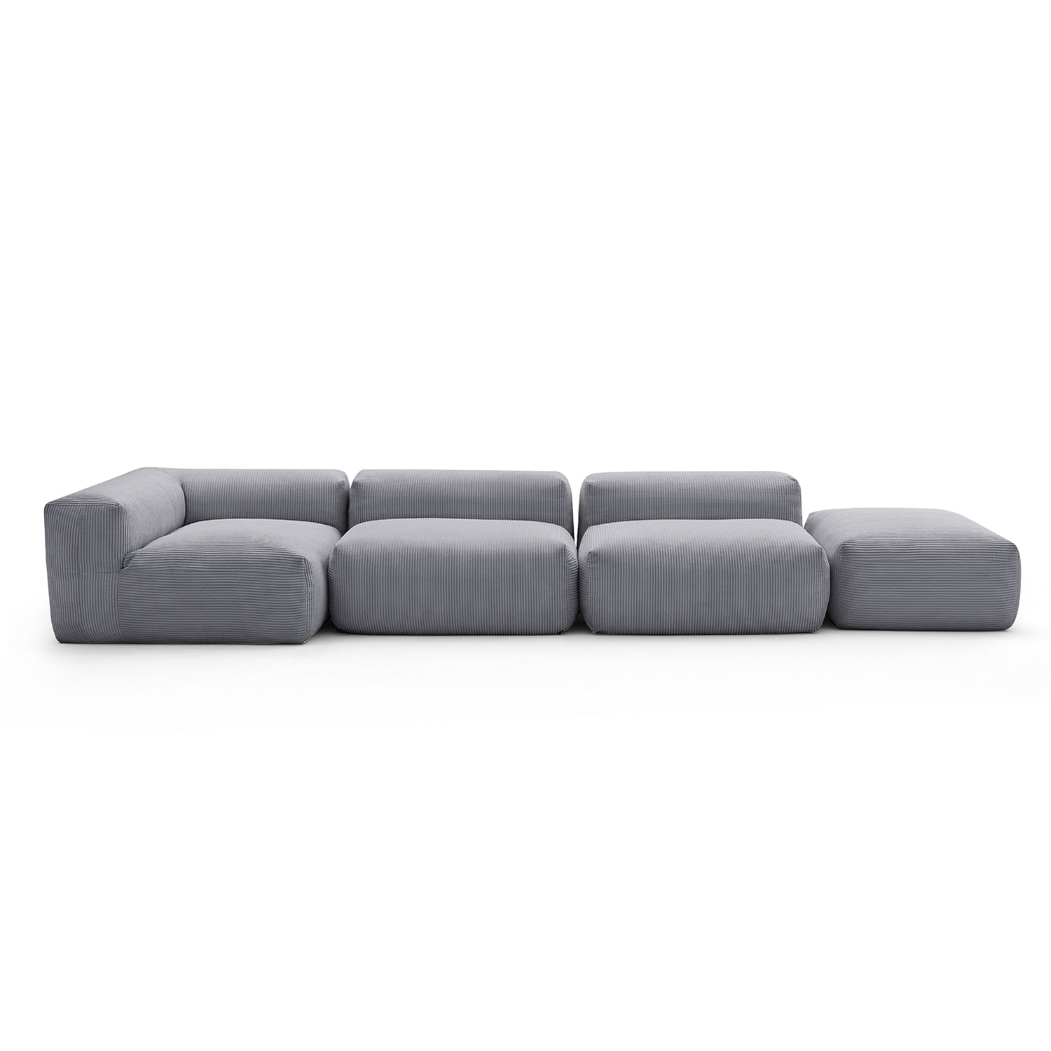 Modular Sofa - Mellow Half - Closed Sectional with Ottoman - MC - Mario Capasa
