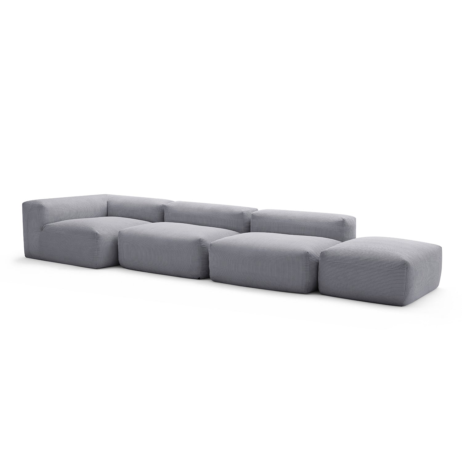 Modular Sofa - Mellow Half - Closed Sectional with Ottoman - MC - Mario Capasa