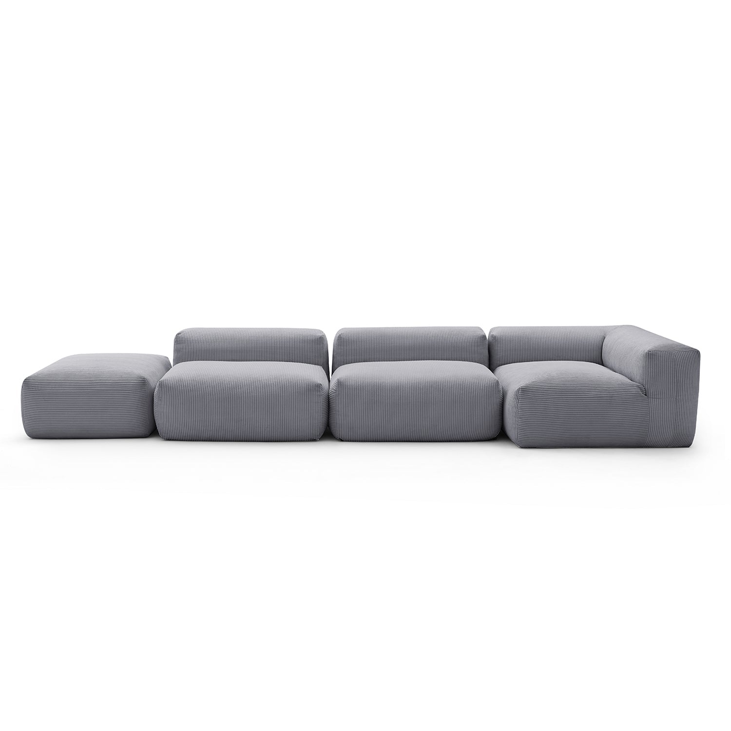Modular Sofa - Mellow Half - Closed Sectional with Ottoman - MC - Mario Capasa