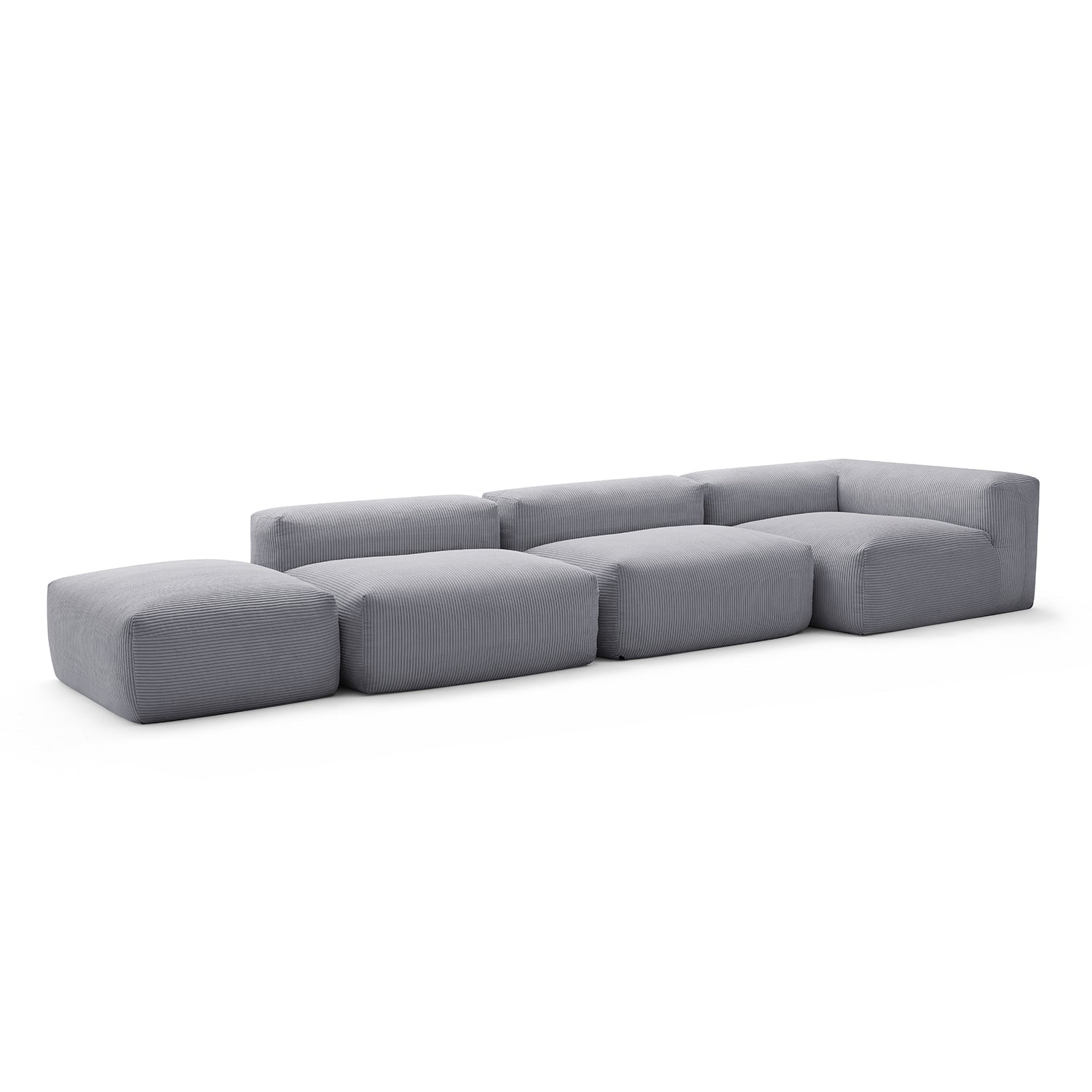 Modular Sofa - Mellow Half - Closed Sectional with Ottoman - MC - Mario Capasa