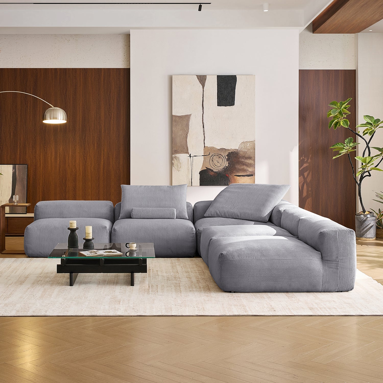 Modular Sofa - Mellow Open L Sectional - MC - Mario Capasa