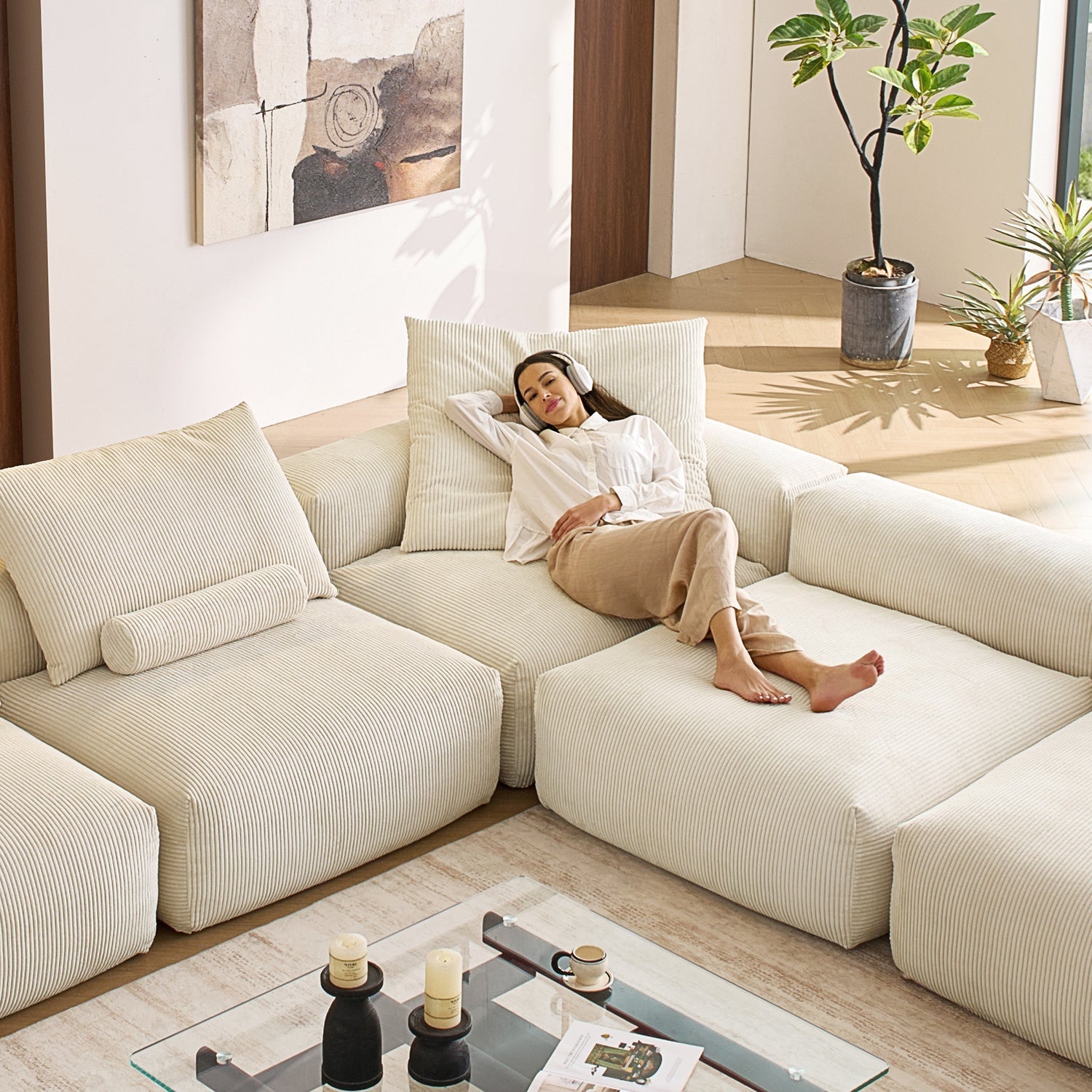 Modular Sofa - Mellow Open L Sectional - MC - Mario Capasa