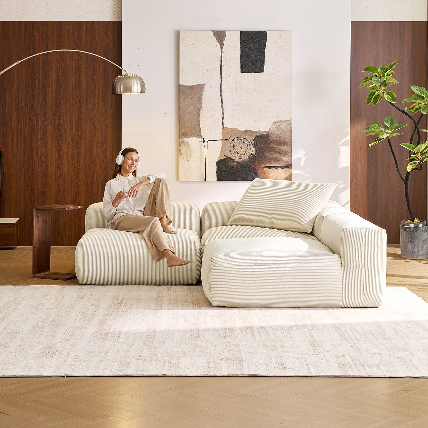 Modular Sofa - Mellow Open L Sectional - MC - Mario Capasa