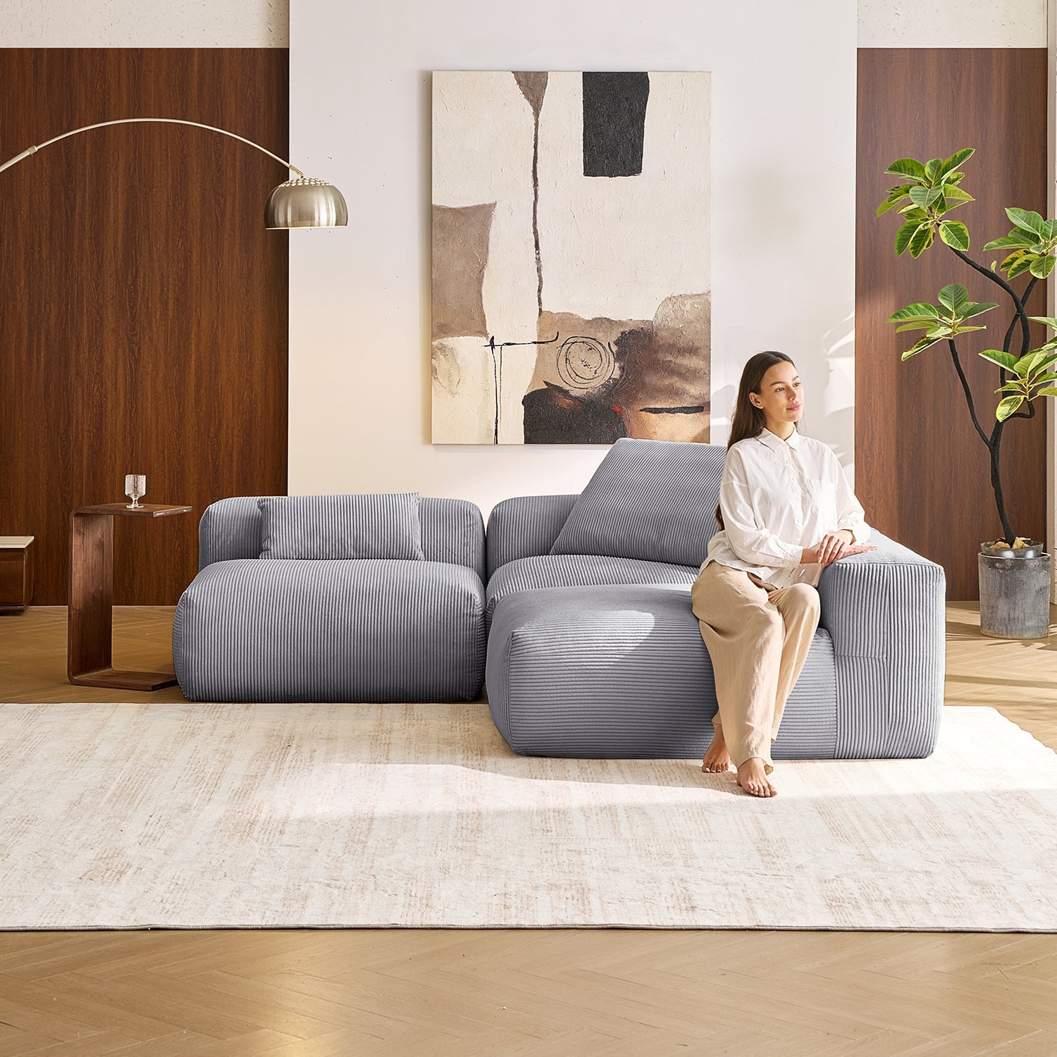 Modular Sofa - Mellow Open L Sectional - MC - Mario Capasa