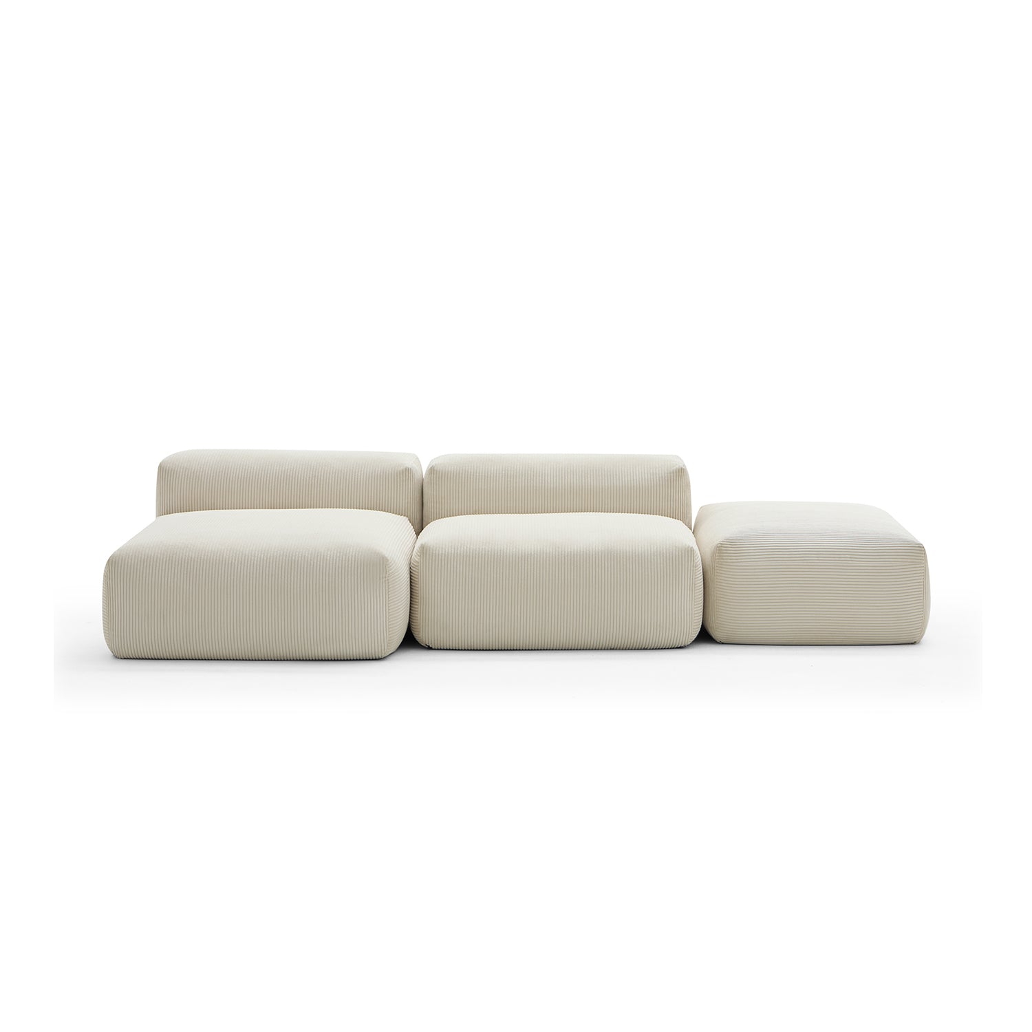 Modular Sofa - Mellow Open Sectional with Ottoman - MC - Mario Capasa