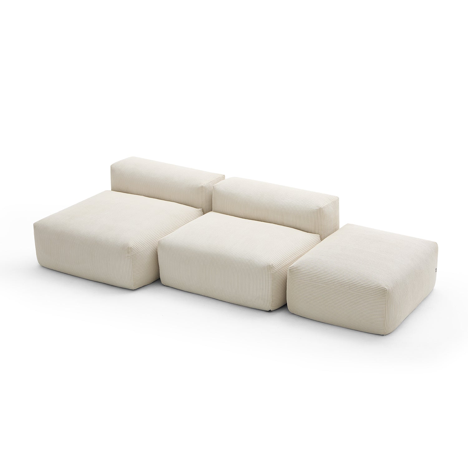 Modular Sofa - Mellow Open Sectional with Ottoman - MC - Mario Capasa