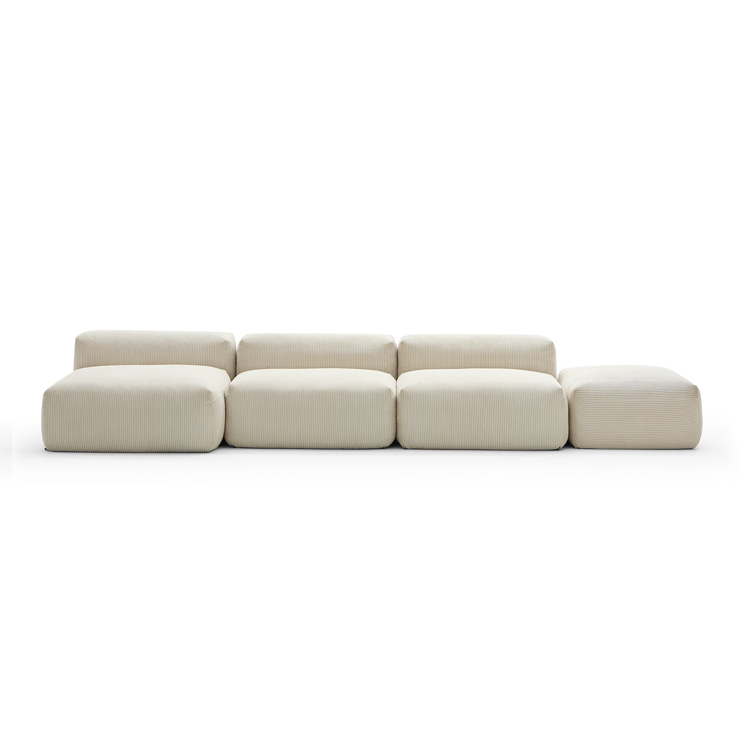 Modular Sofa - Mellow Open Sectional with Ottoman - MC - Mario Capasa