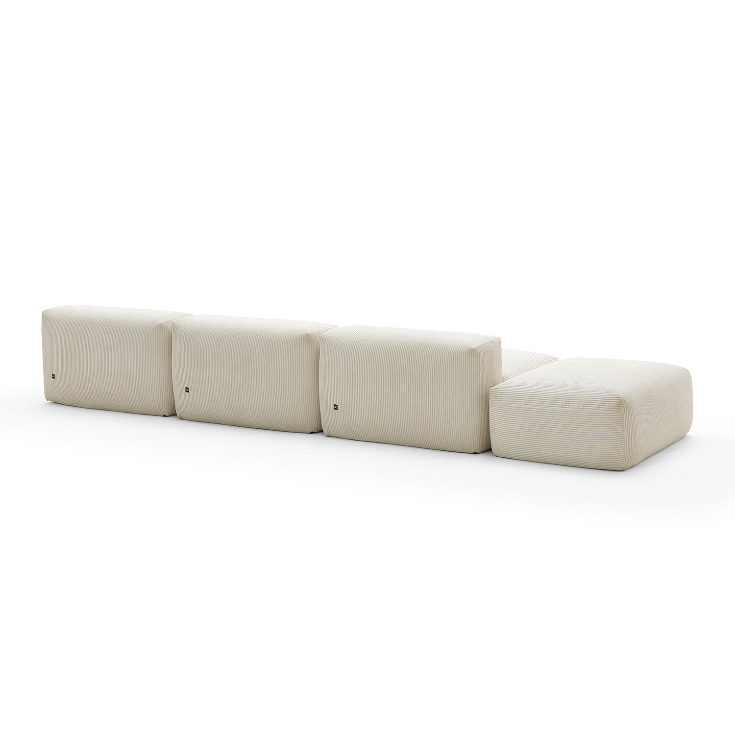 Modular Sofa - Mellow Open Sectional with Ottoman - MC - Mario Capasa