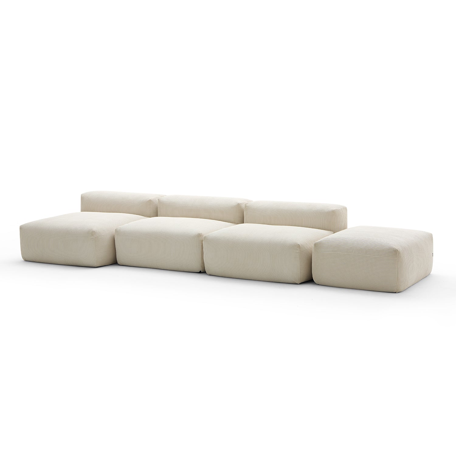 Modular Sofa - Mellow Open Sectional with Ottoman - MC - Mario Capasa