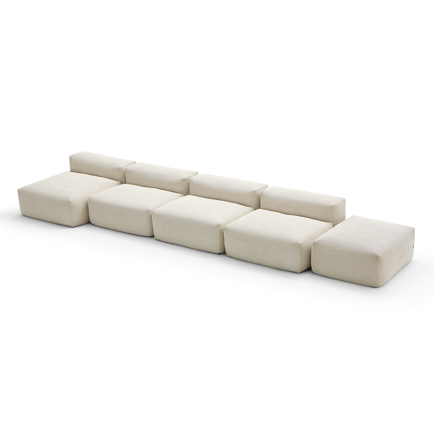 Modular Sofa - Mellow Open Sectional with Ottoman - MC - Mario Capasa