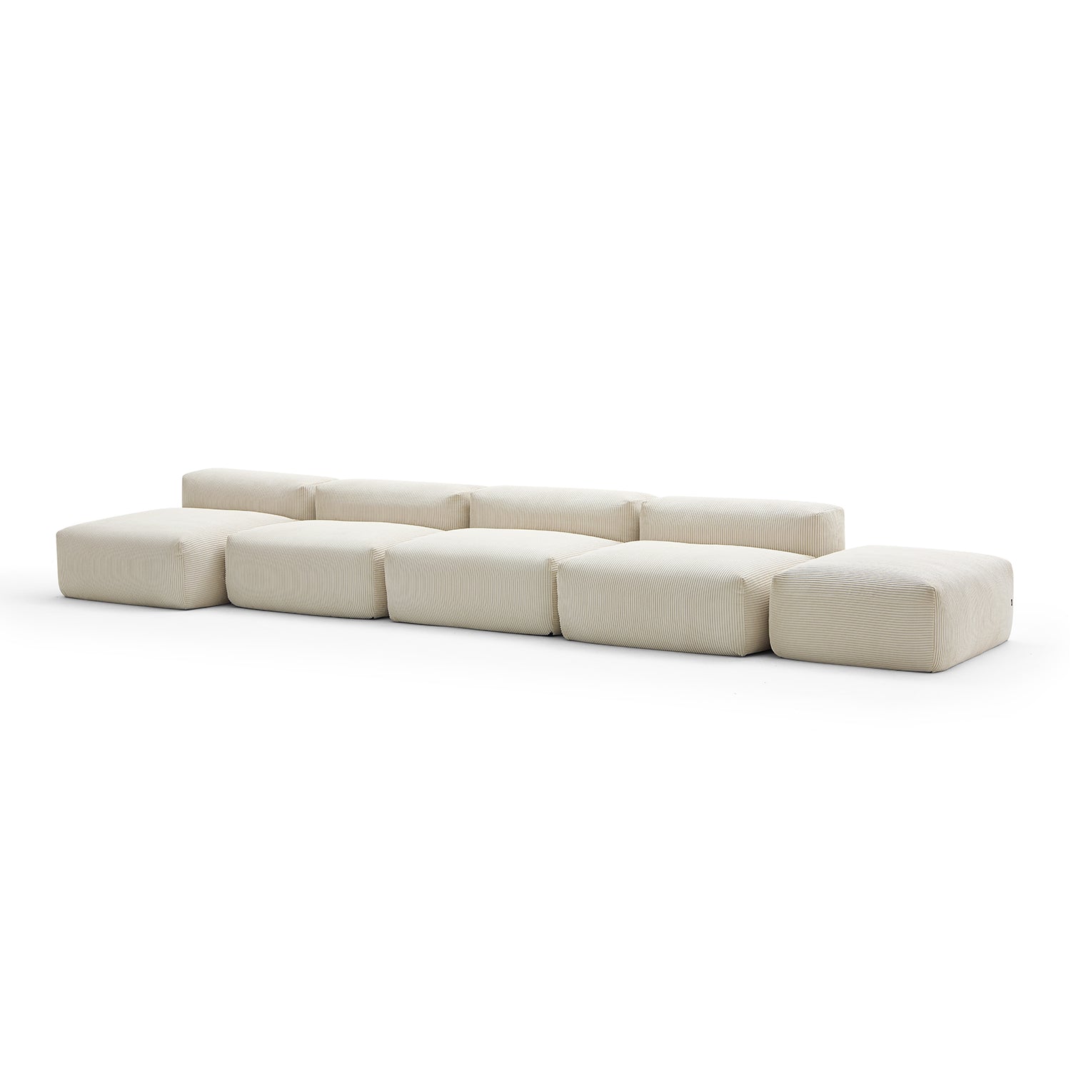 Modular Sofa - Mellow Open Sectional with Ottoman - MC - Mario Capasa