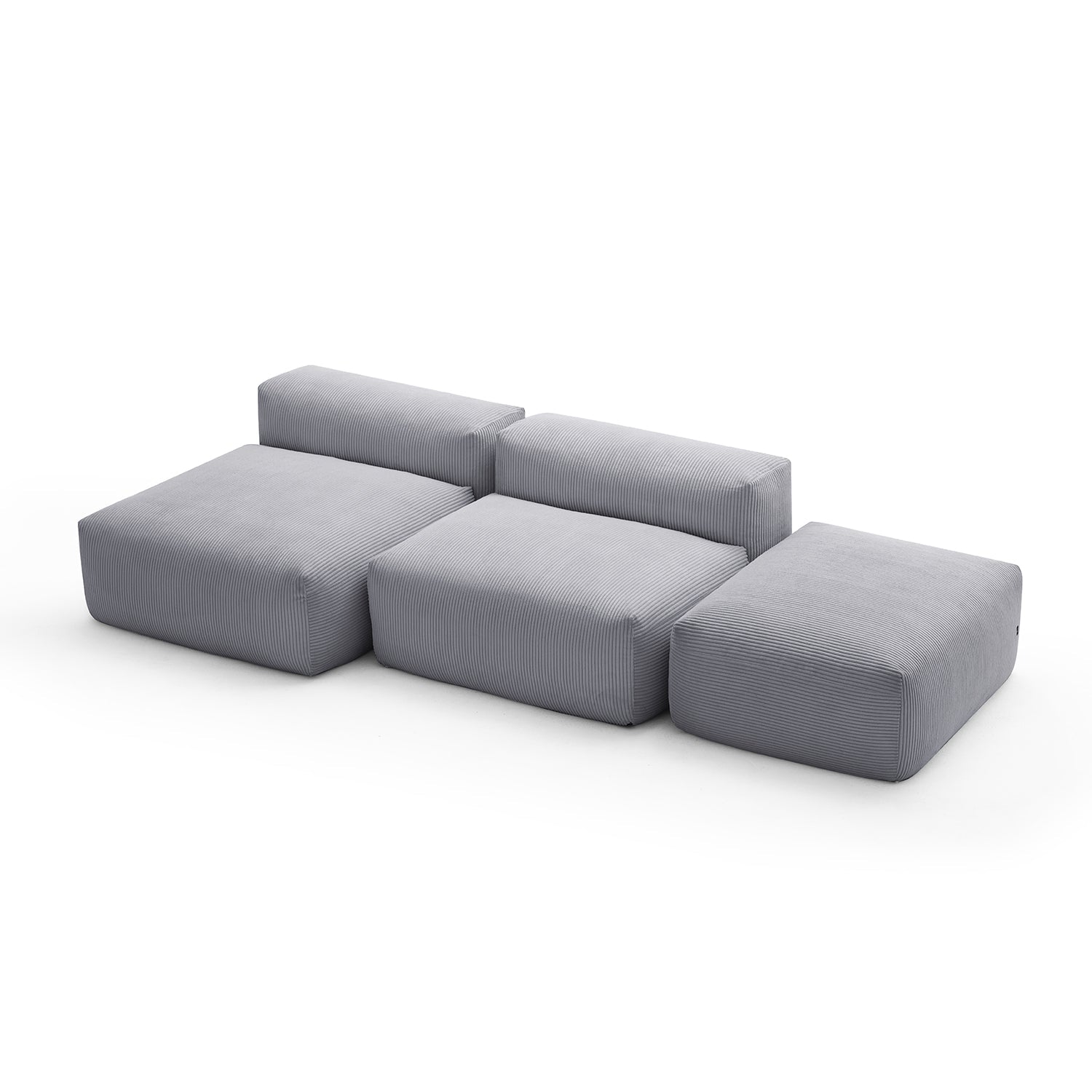 Modular Sofa - Mellow Open Sectional with Ottoman - MC - Mario Capasa