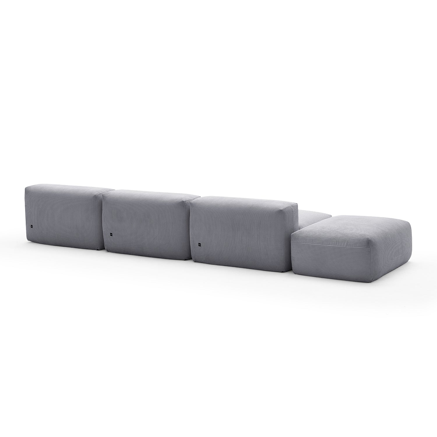 Modular Sofa - Mellow Open Sectional with Ottoman - MC - Mario Capasa