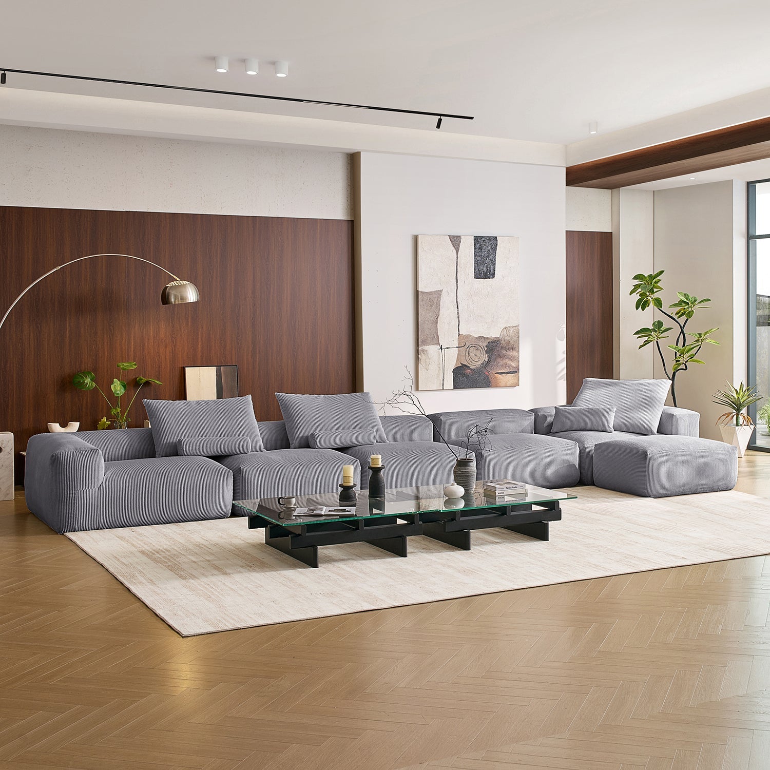 Modular Sofa - Mellow Sectional with Ottoman - MC - Mario Capasa