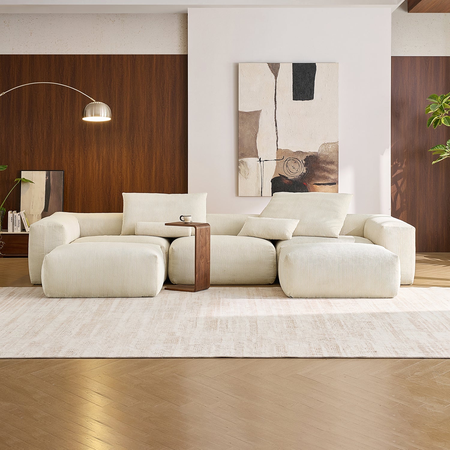Modular Sofa - Mellow U Sectional with Ottoman - MC - Mario Capasa
