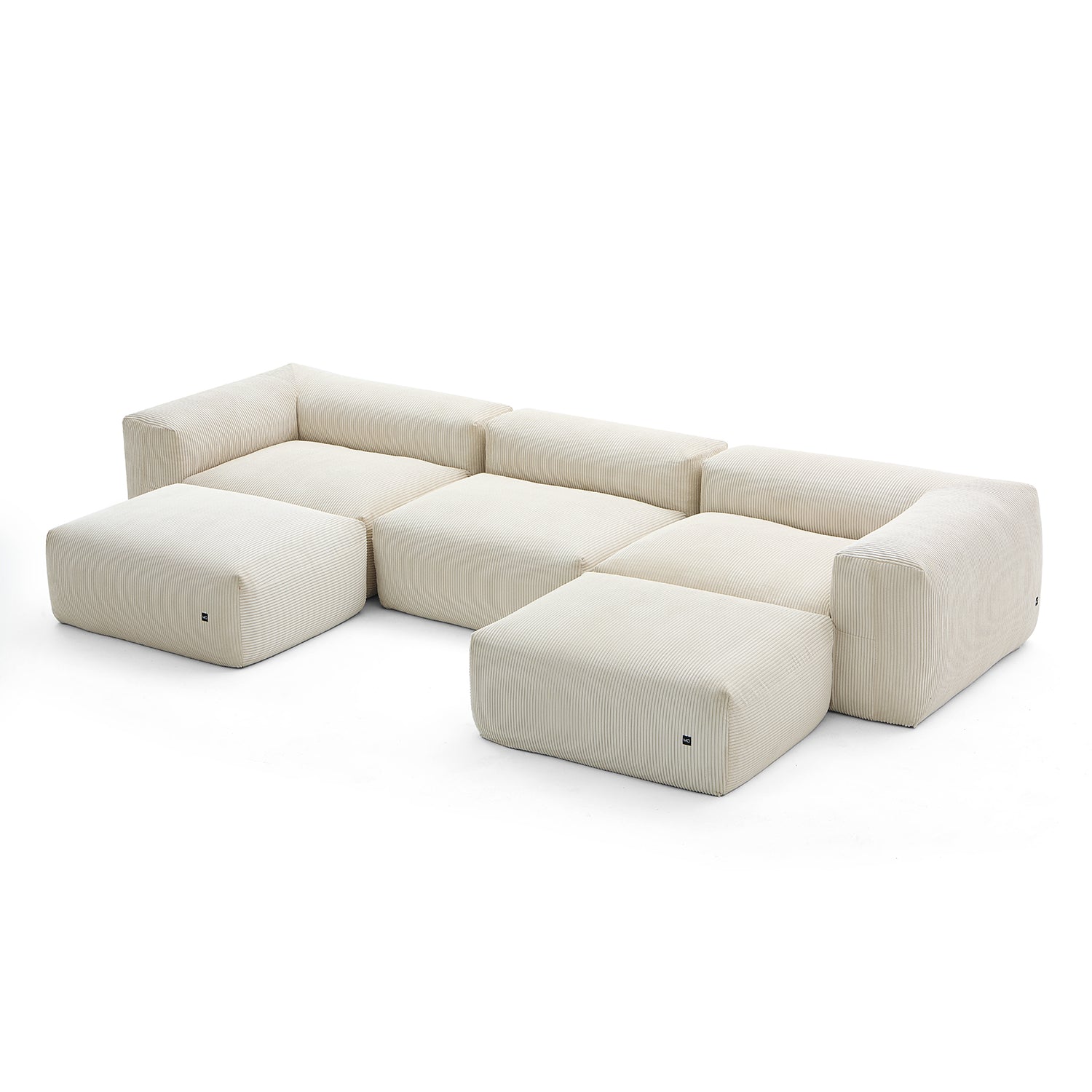 Modular Sofa - Mellow U Sectional with Ottoman - MC - Mario Capasa