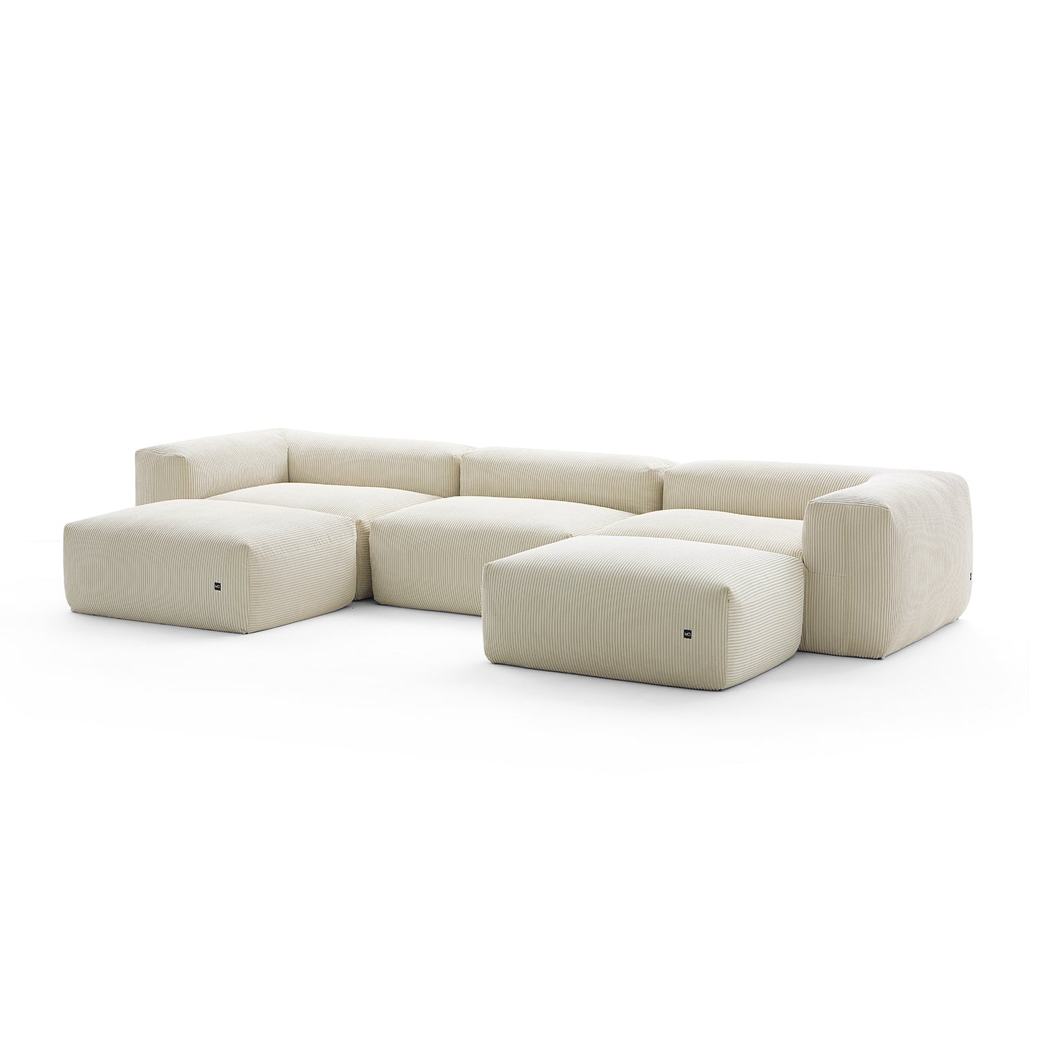Modular Sofa - Mellow U Sectional with Ottoman - MC - Mario Capasa