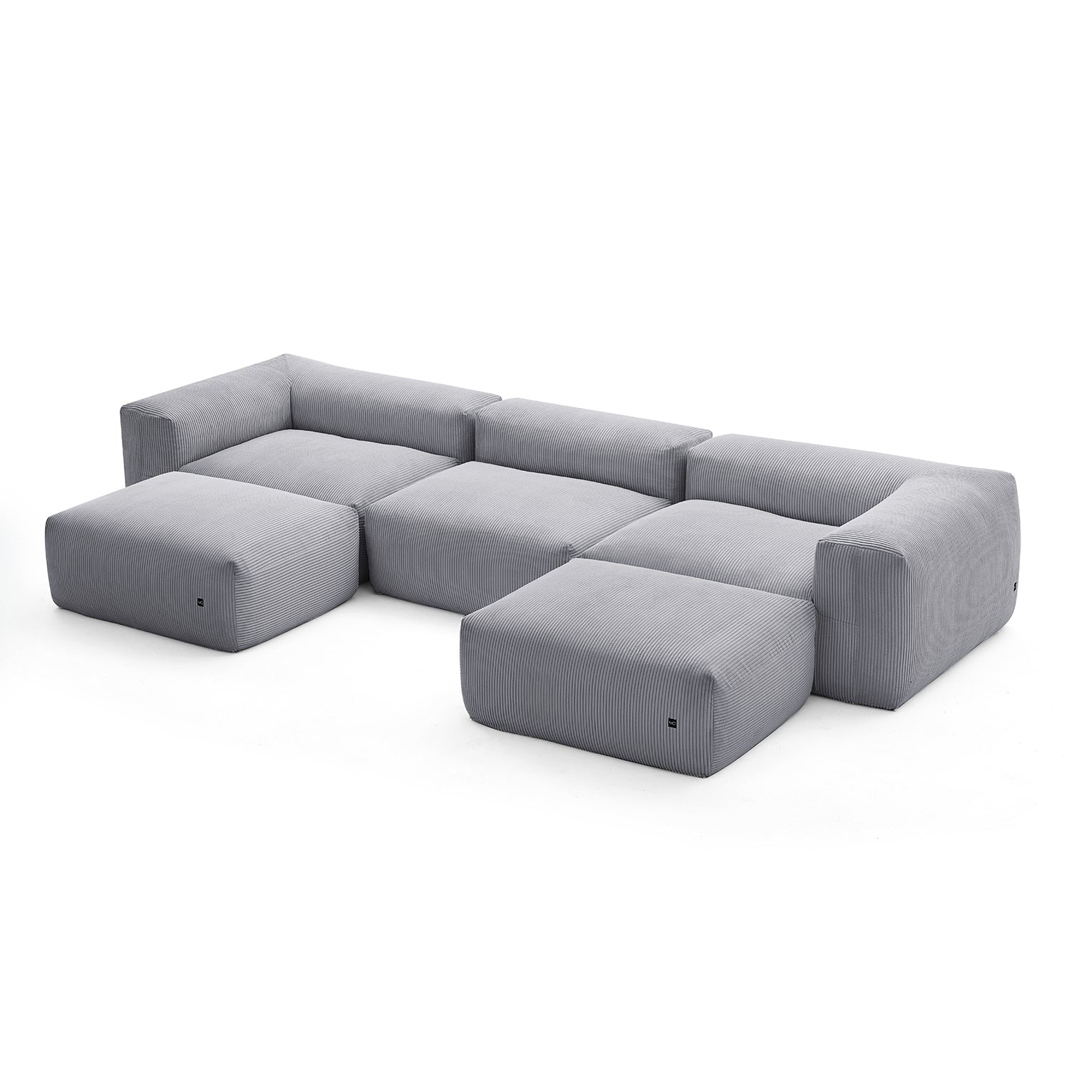 Modular Sofa - Mellow U Sectional with Ottoman - MC - Mario Capasa