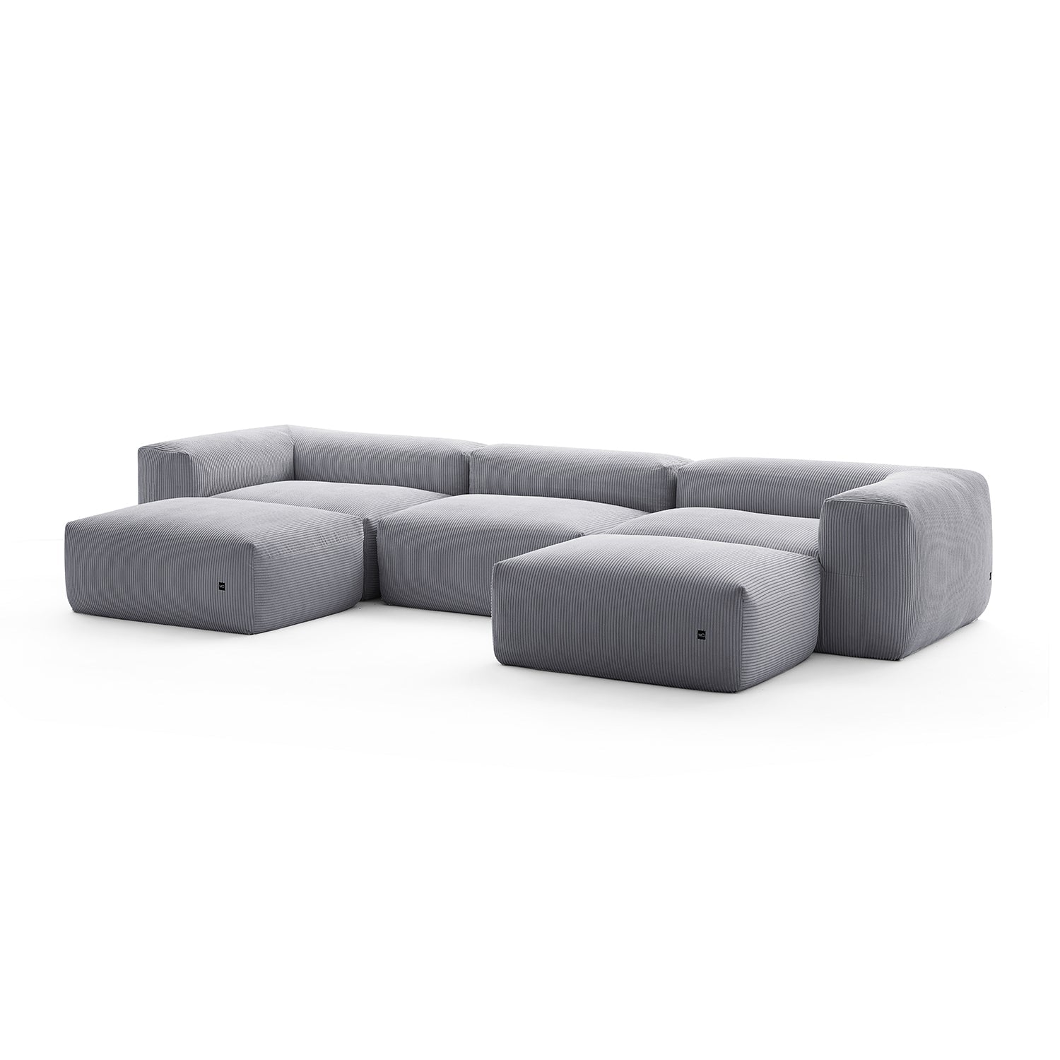 Modular Sofa - Mellow U Sectional with Ottoman - MC - Mario Capasa