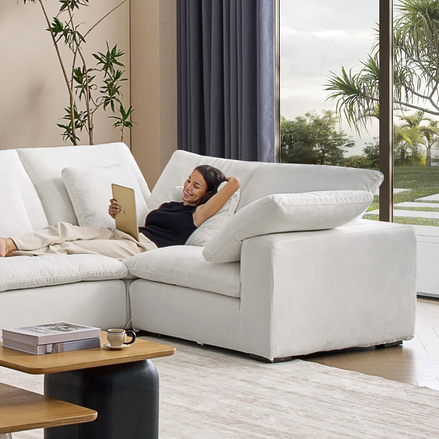 sectional - Hyperfoam Tivoli Cloud U Closed Sectional - MC - Mario Capasa