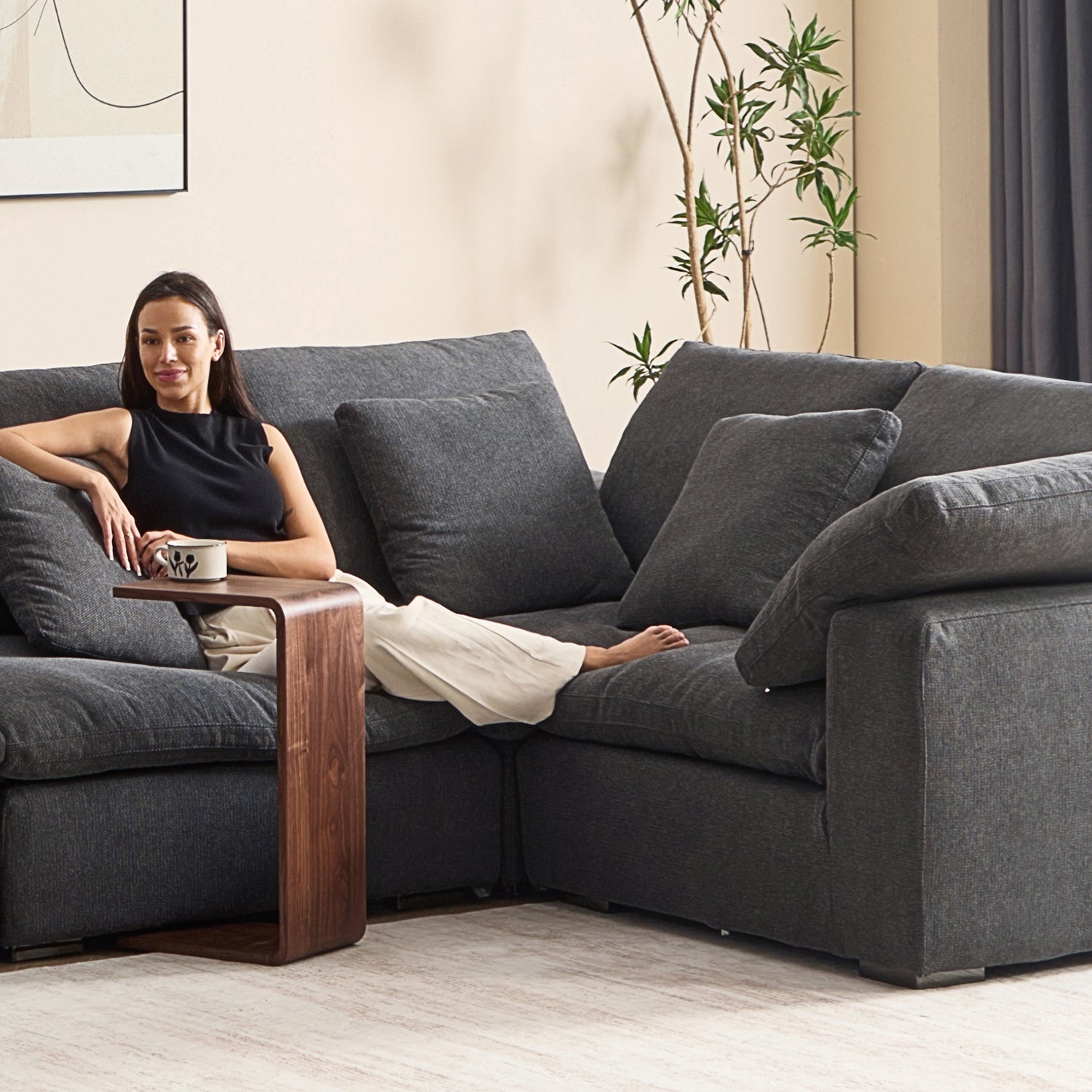 sectional - Tivoli Cloud U Closed Sectional - MC - Mario Capasa