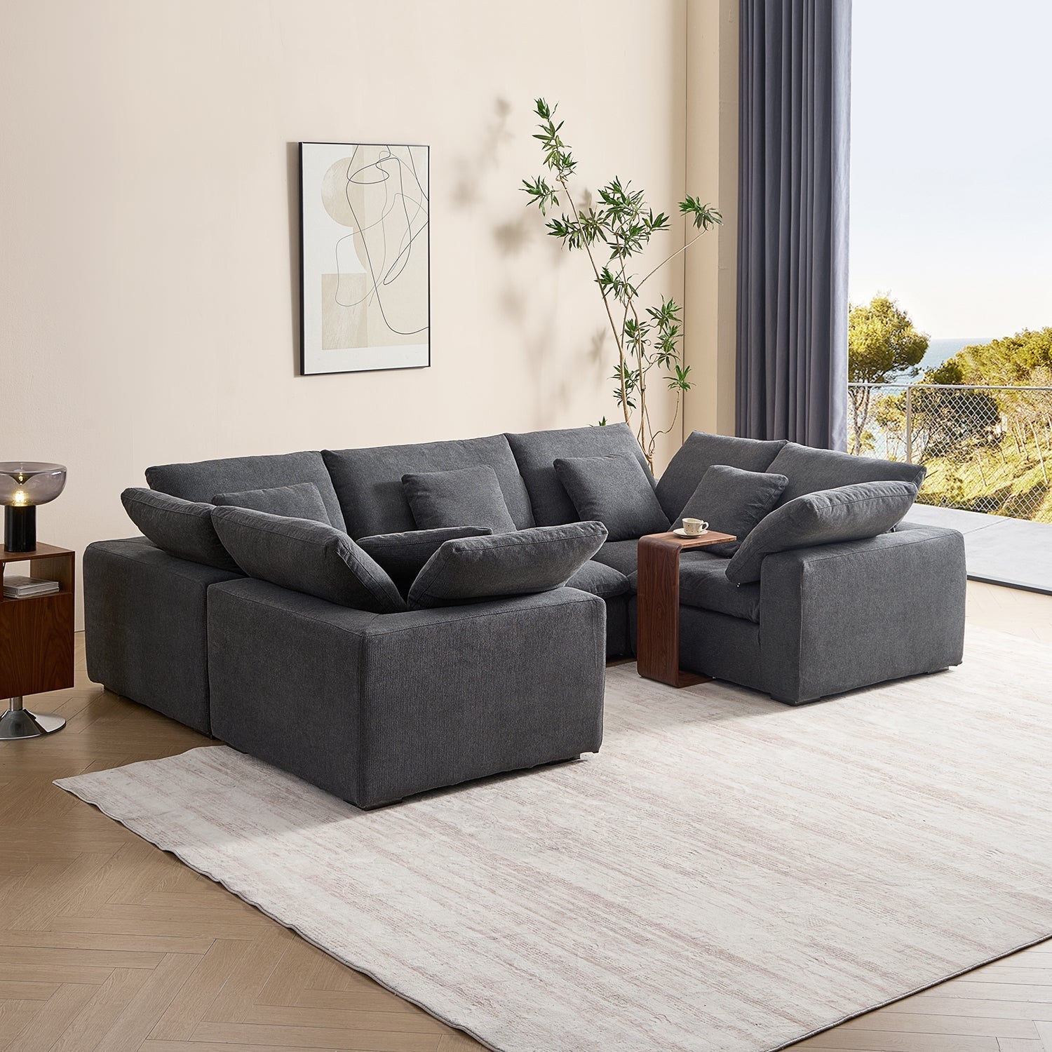 sectional - Tivoli Cloud U Closed Sectional - MC - Mario Capasa
