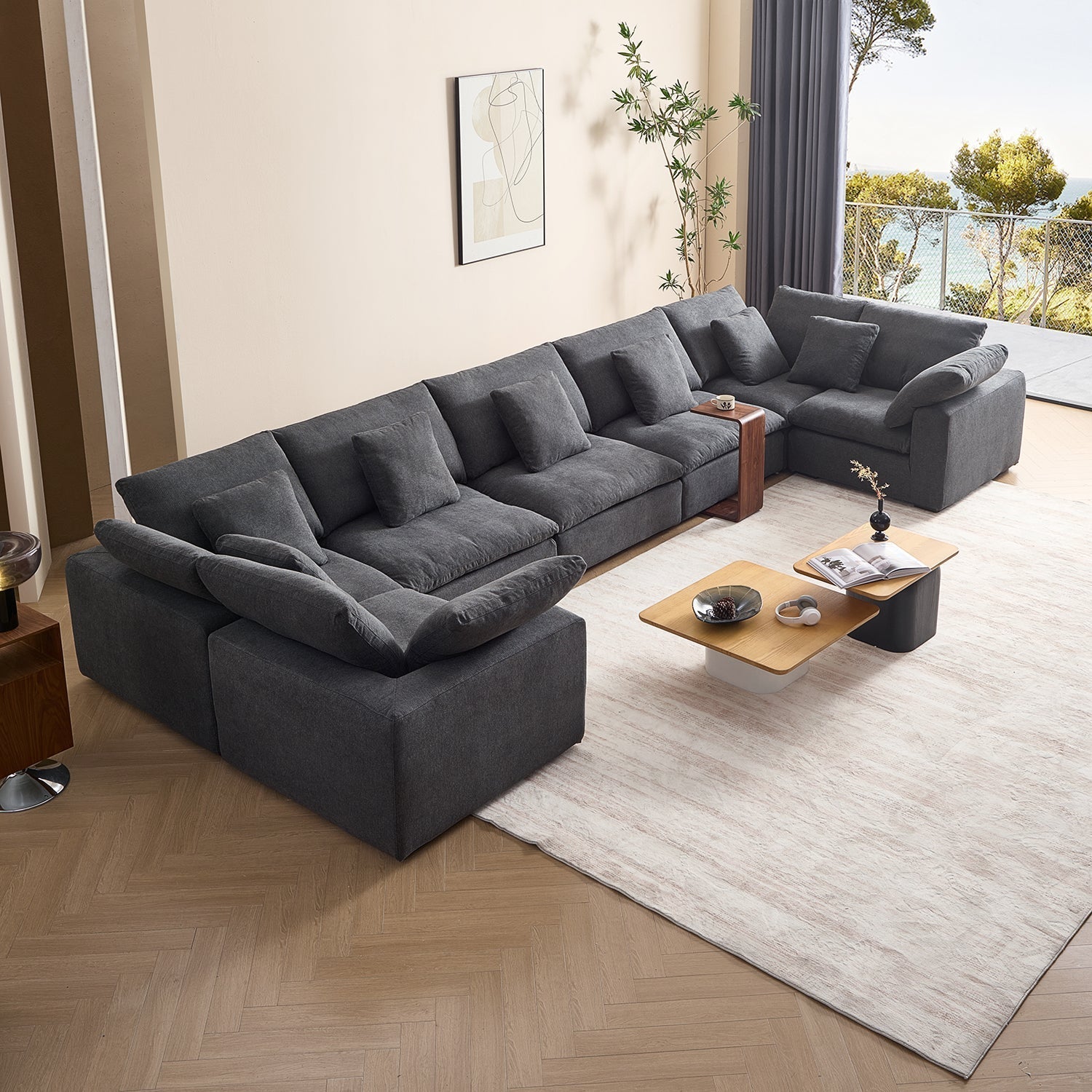 sectional - Tivoli Cloud U Closed Sectional - MC - Mario Capasa