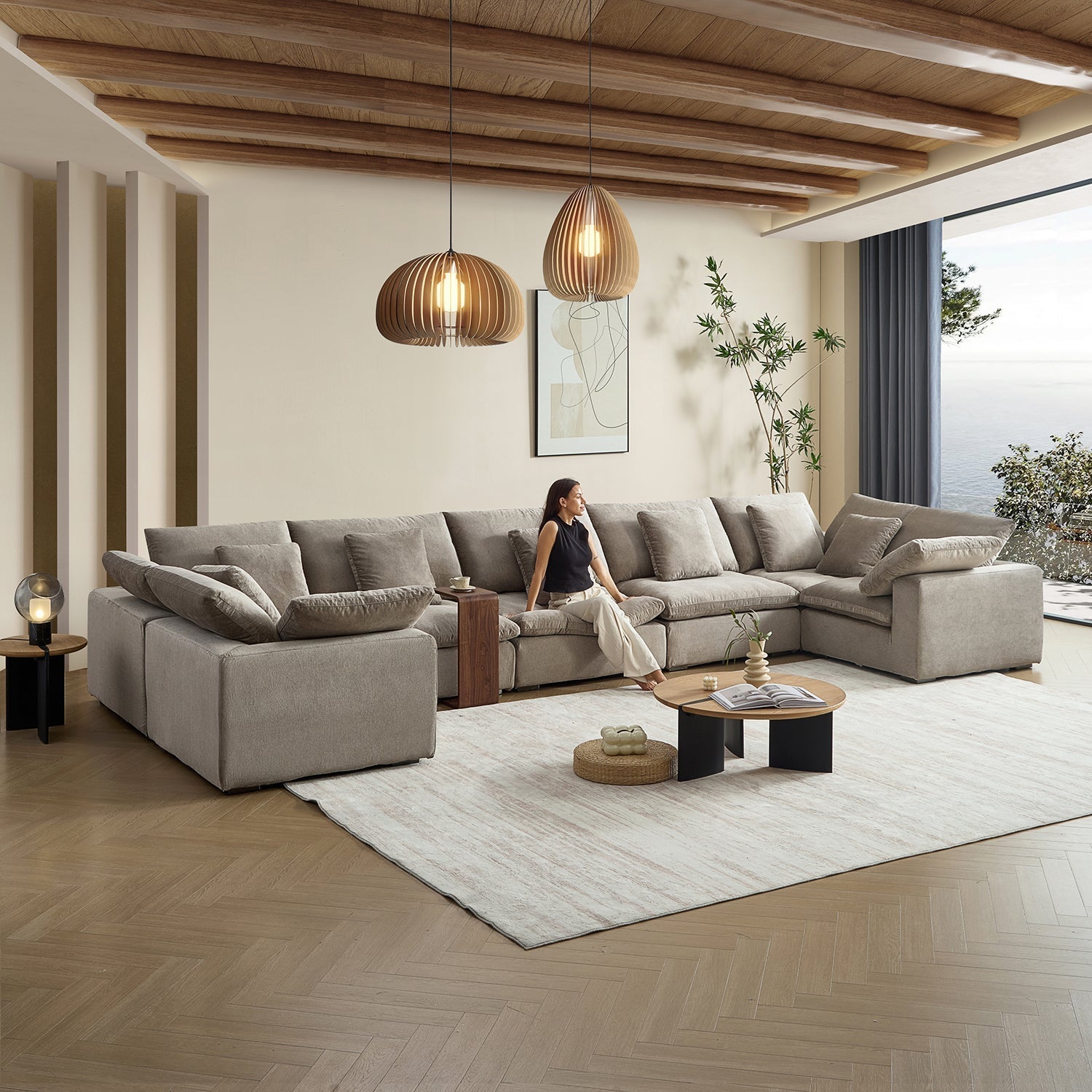 sectional - Tivoli Cloud U Closed Sectional - MC - Mario Capasa