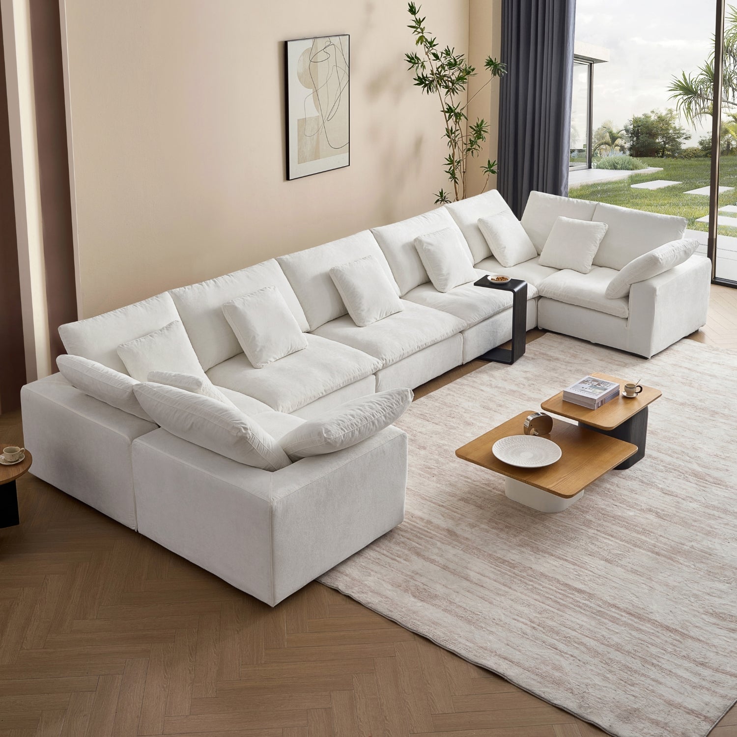 sectional - Hyperfoam Tivoli Cloud U Closed Sectional - MC - Mario Capasa