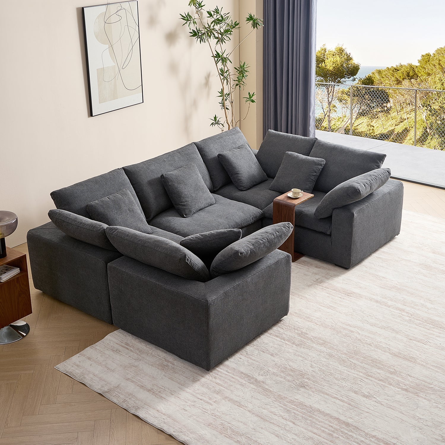 sectional - Tivoli Cloud U Closed Sectional - MC - Mario Capasa