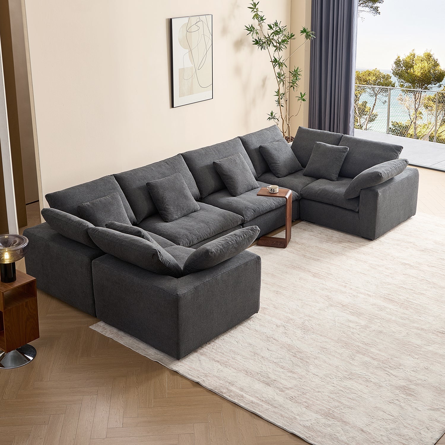 sectional - Tivoli Cloud U Closed Sectional - MC - Mario Capasa