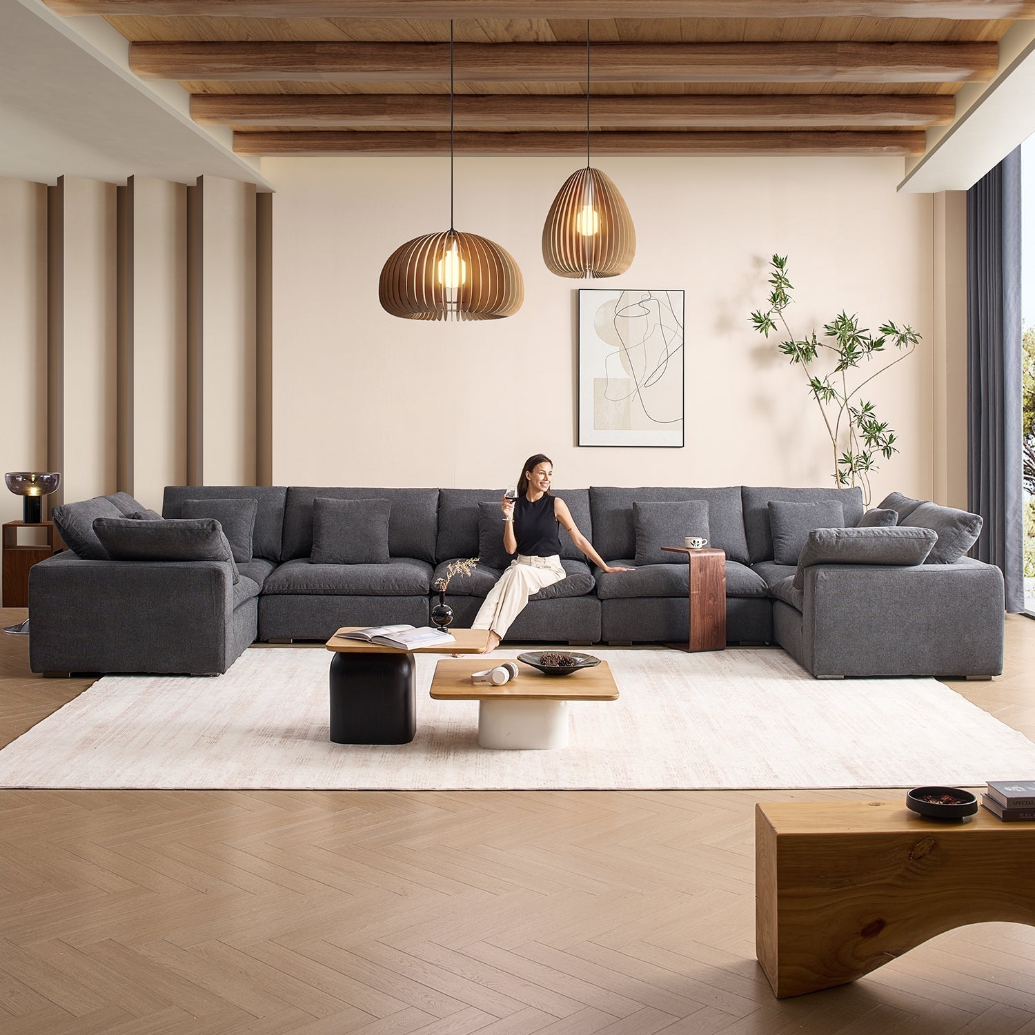 sectional - Tivoli Cloud U Closed Sectional - MC - Mario Capasa