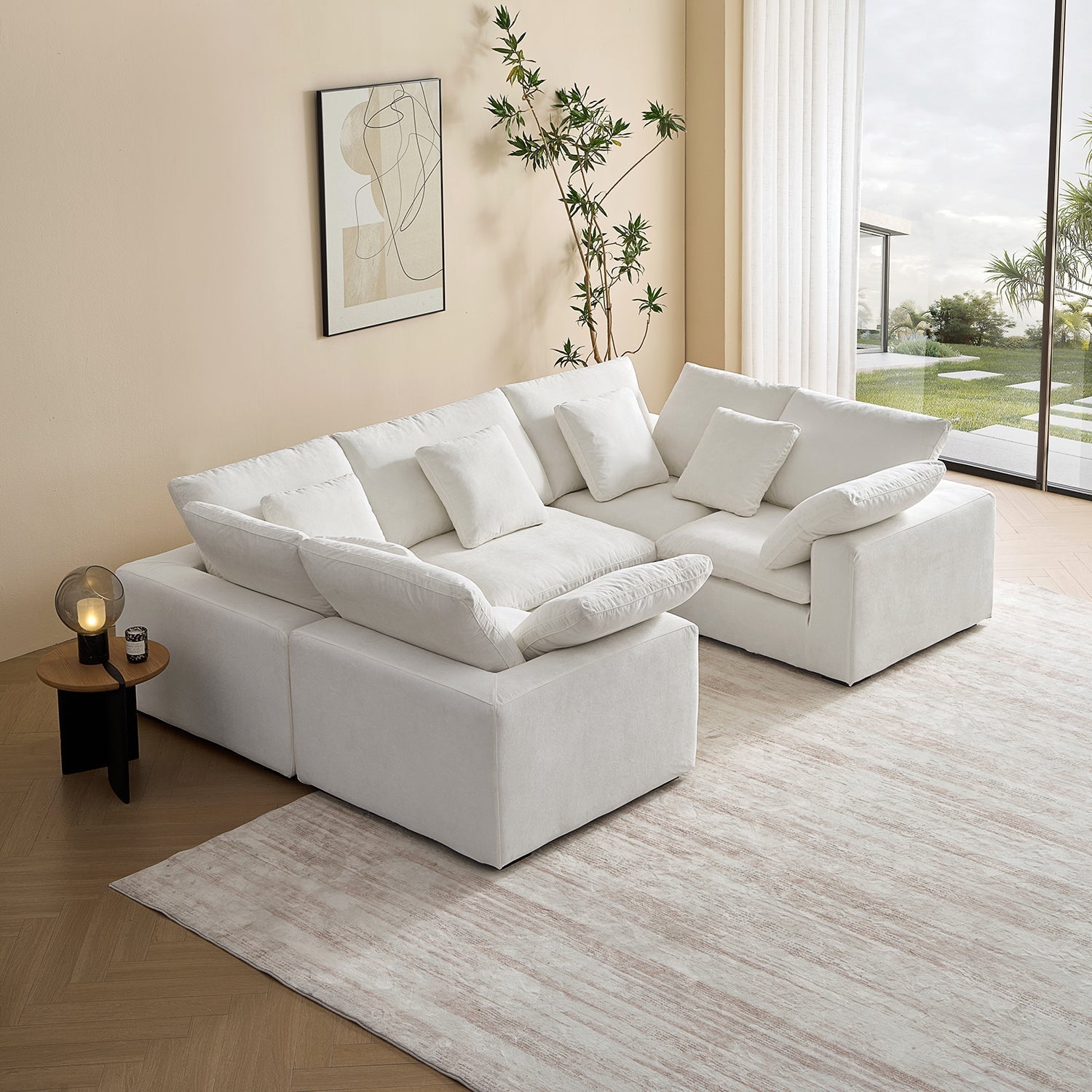 sectional - Hyperfoam Tivoli Cloud U Closed Sectional - MC - Mario Capasa