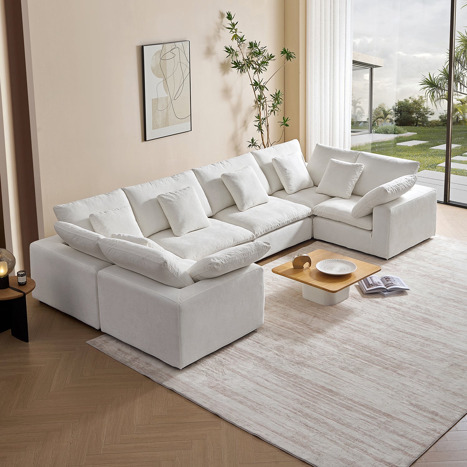 sectional - Hyperfoam Tivoli Cloud U Closed Sectional - MC - Mario Capasa