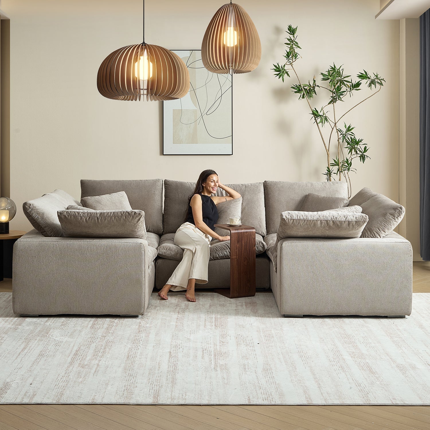 sectional - Tivoli Cloud U Closed Sectional - MC - Mario Capasa
